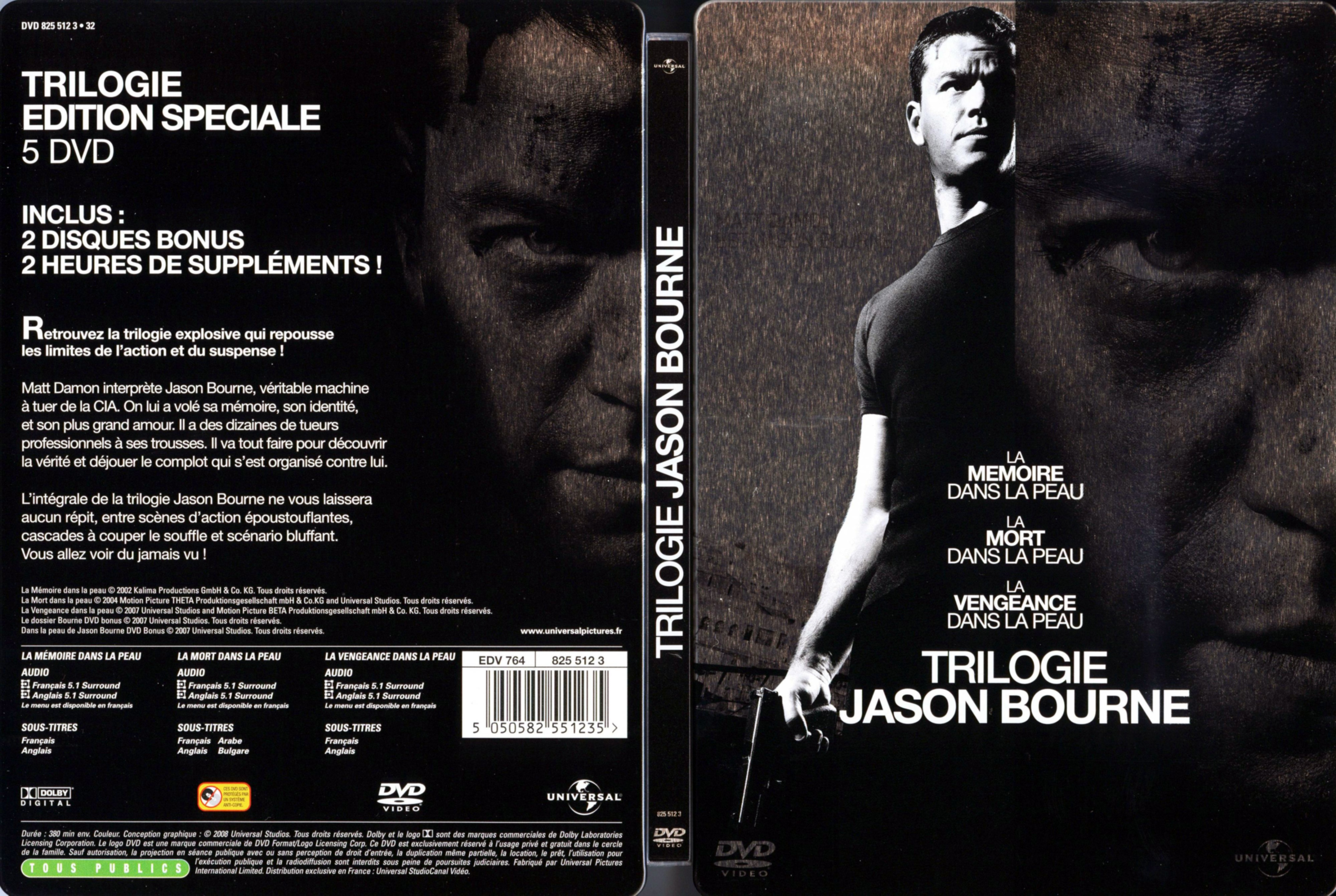 Jaquette DVD Jason Bourne Trilogie