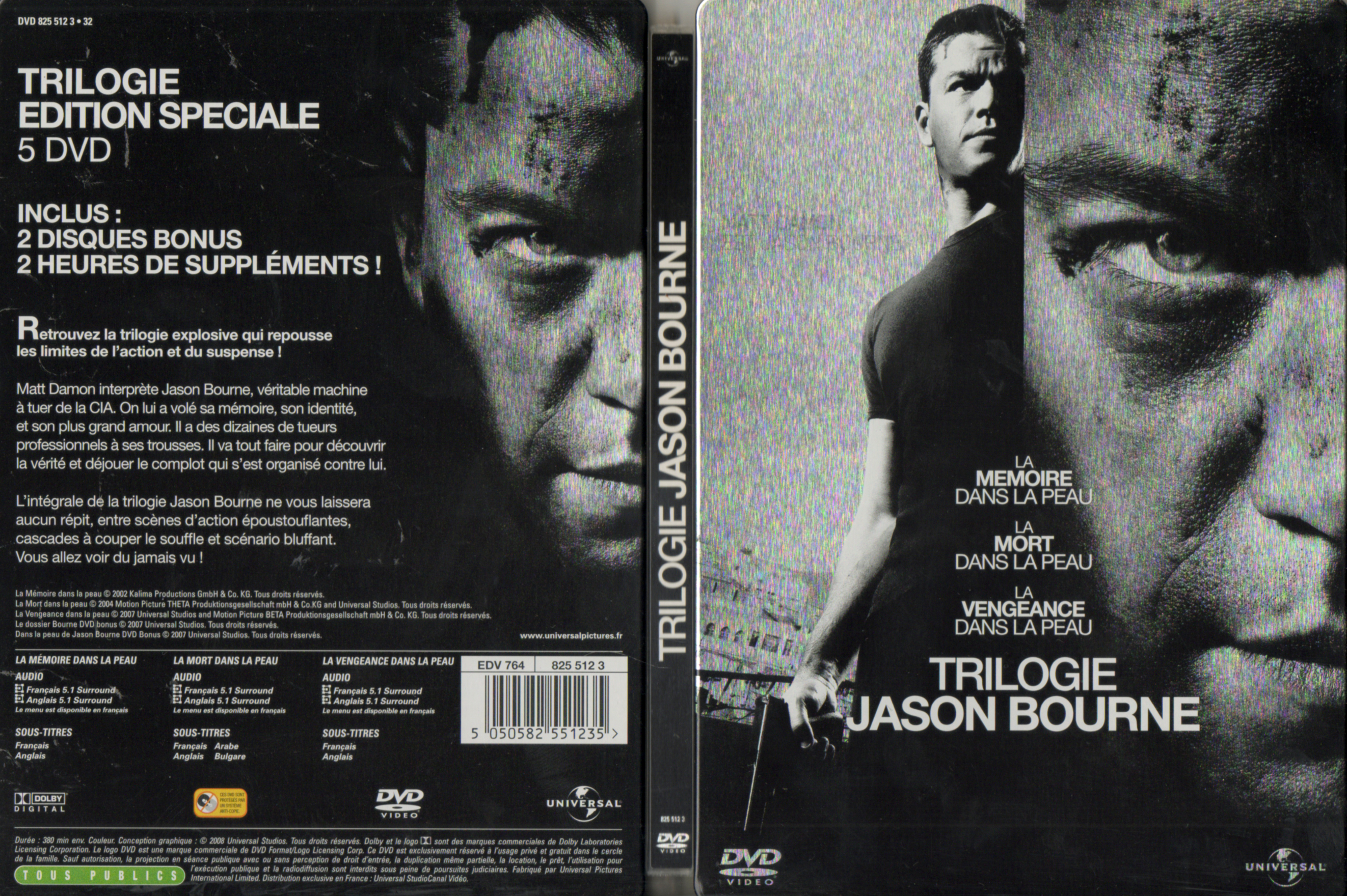 Jaquette DVD Jason Bourne Trilogie COFFRET (BLU-RAY) v2