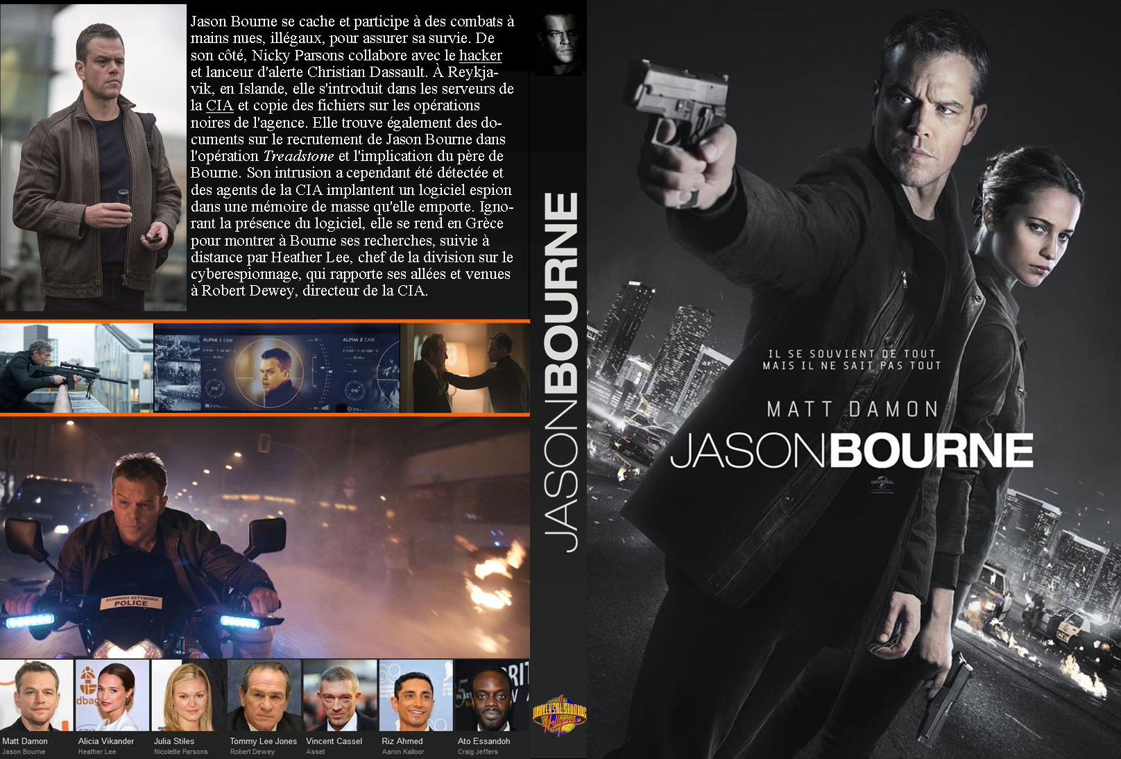 Jaquette DVD Jason Bourne custom