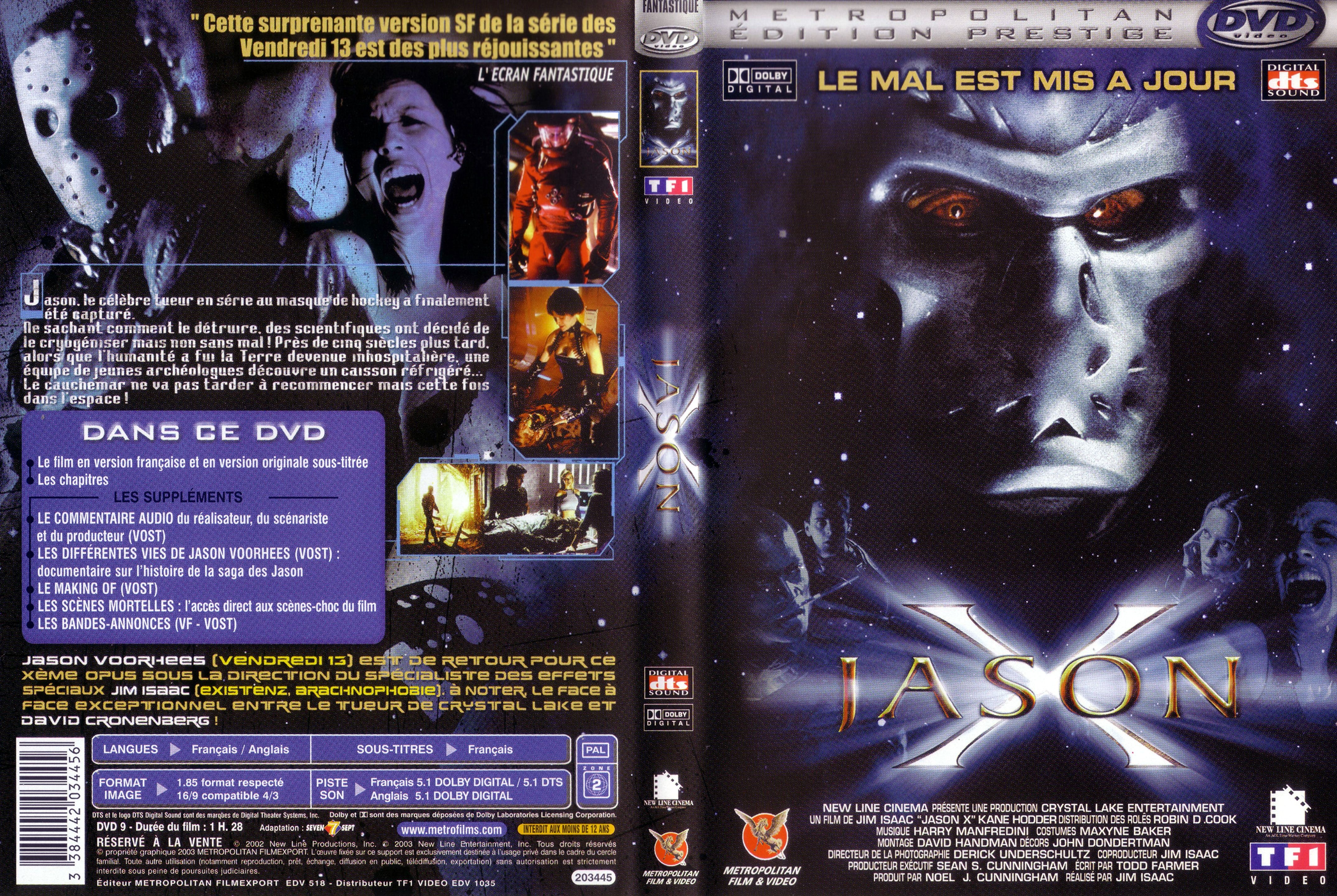 Jaquette DVD Jason X