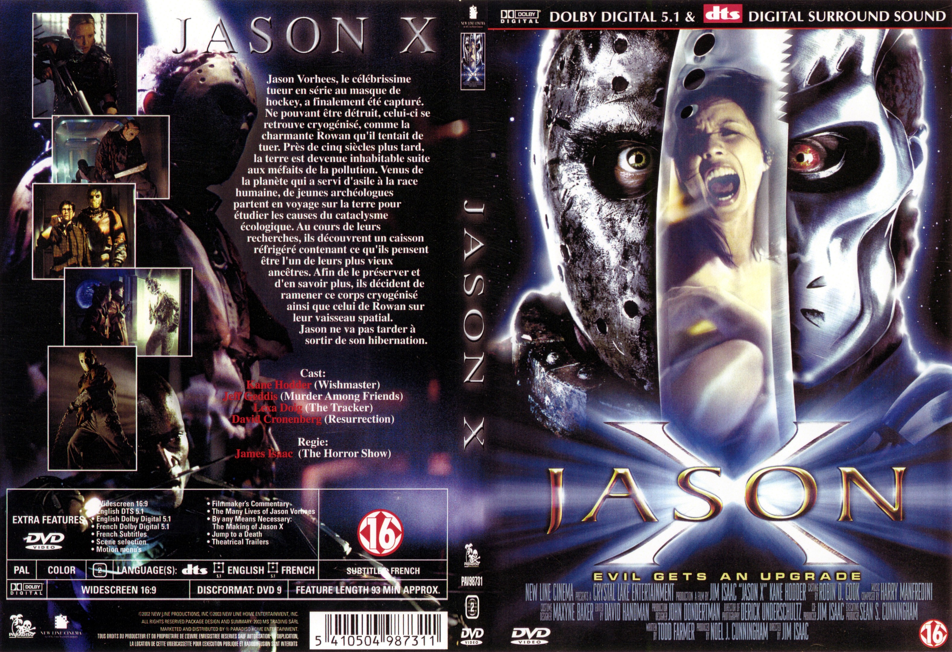 Jaquette DVD Jason X - SLIM v2