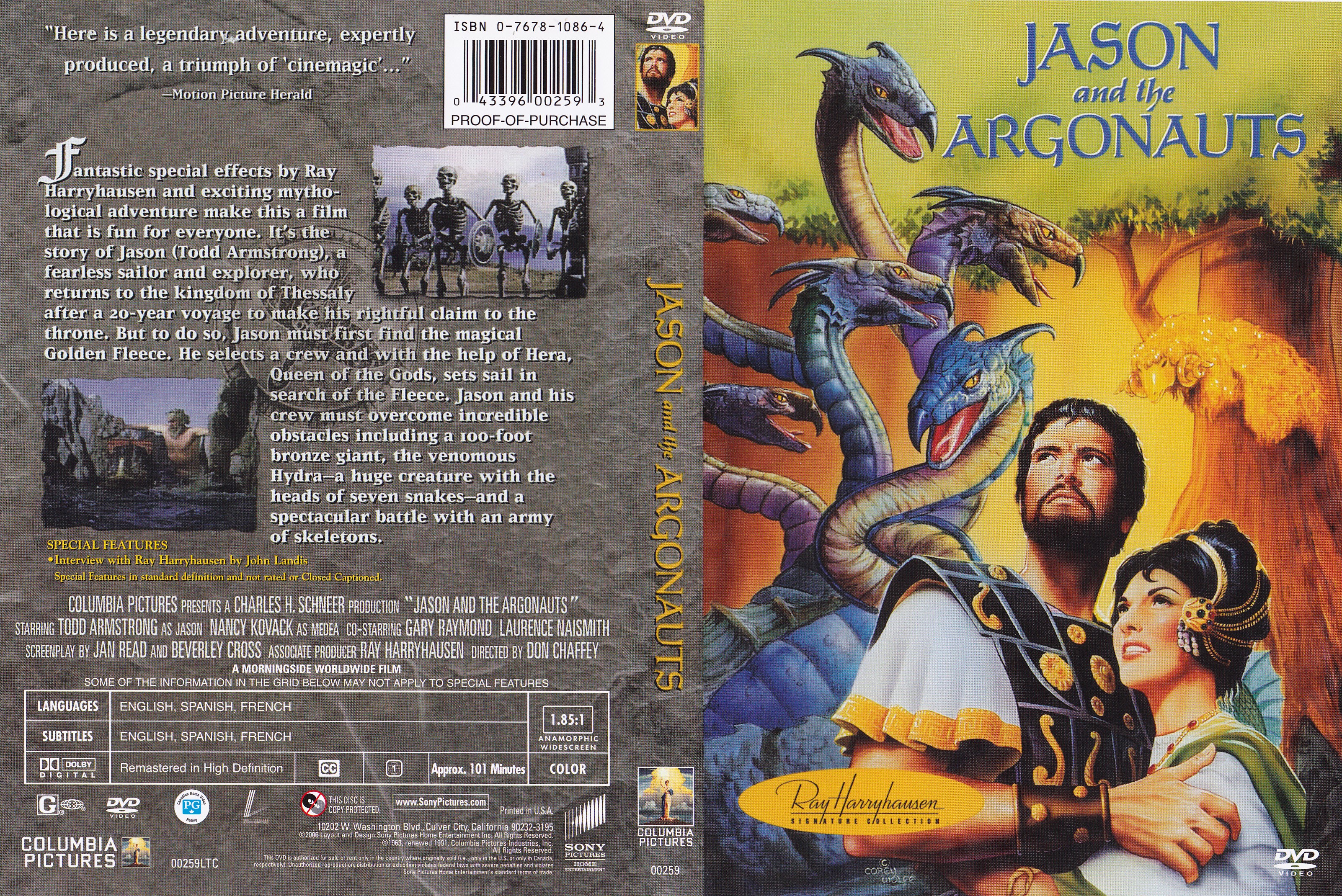 Jaquette DVD Jason and the argonauts (Canadienne)