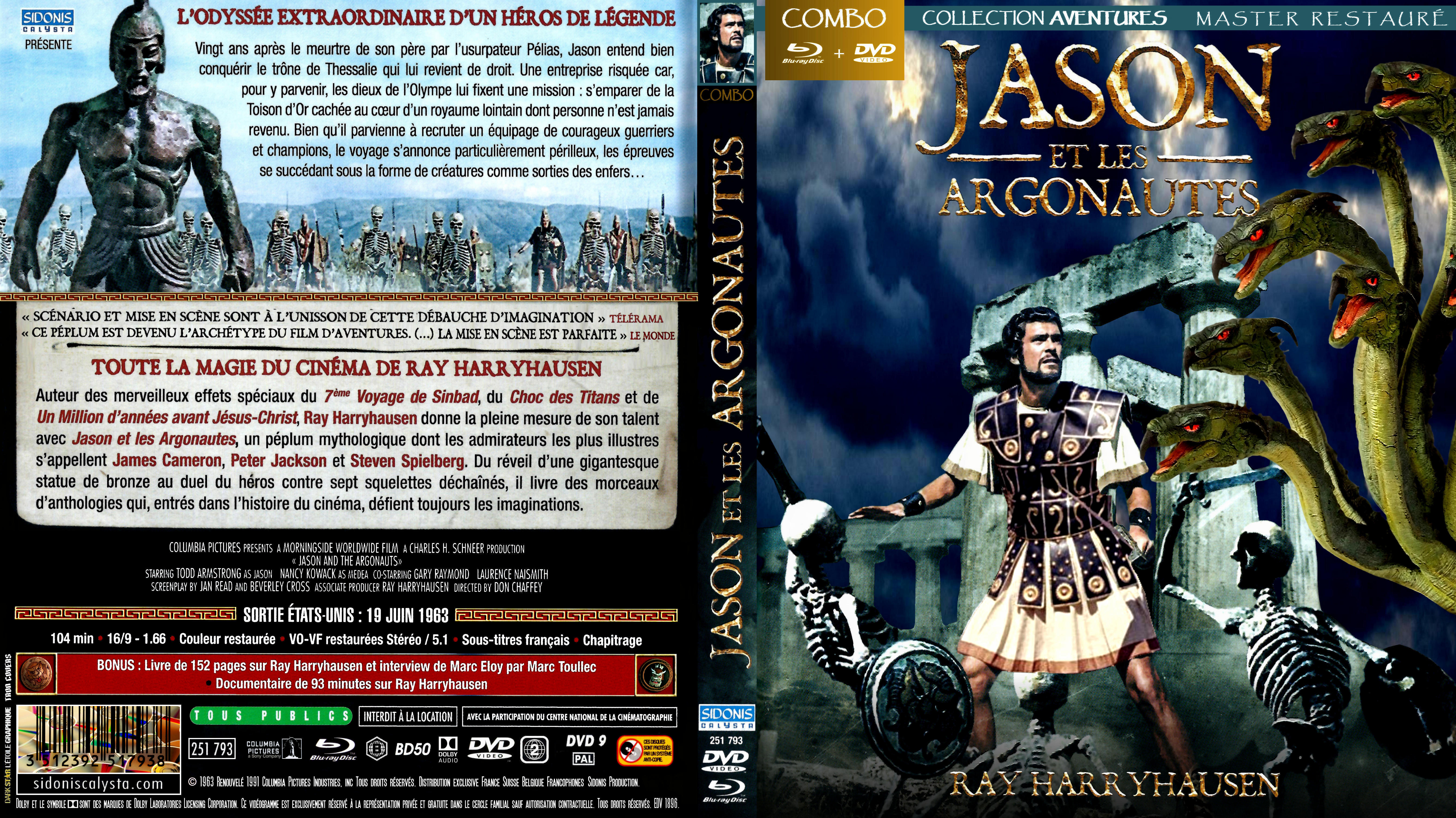 Jaquette DVD Jason et les Argonautes custom (BLU-RAY)