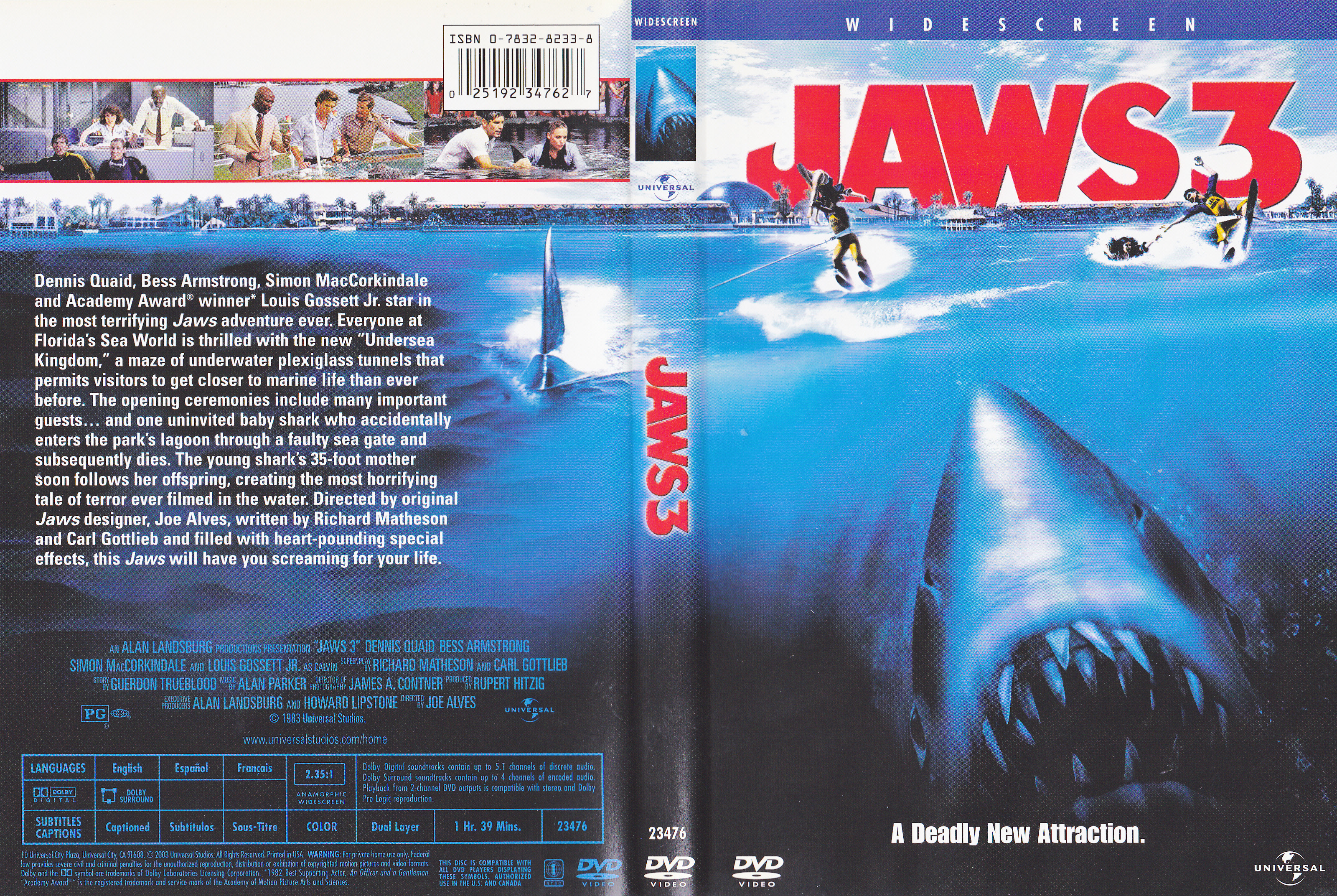 Jaquette DVD Jaws 3 (Canadienne)