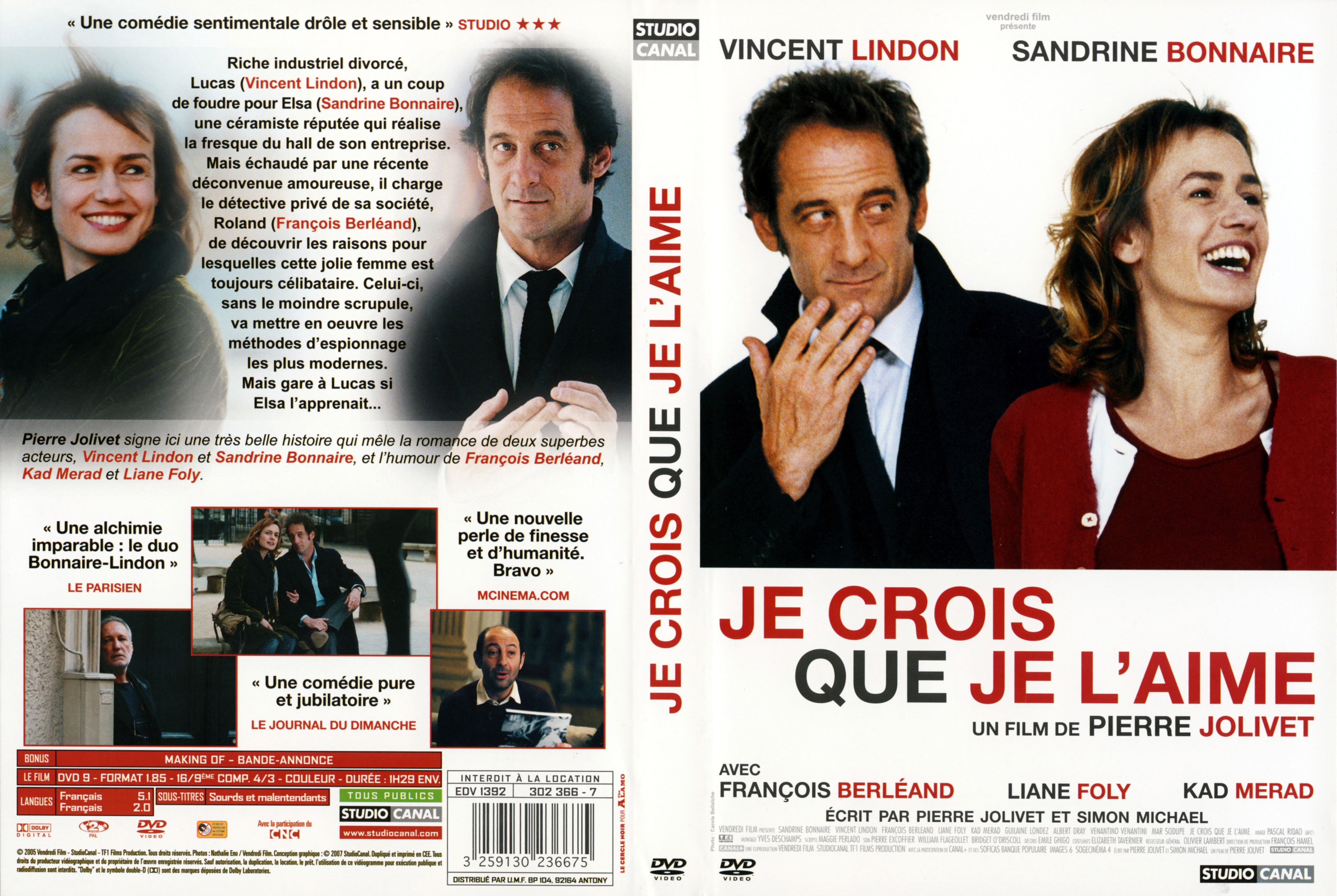 Jaquette DVD Je crois que je l