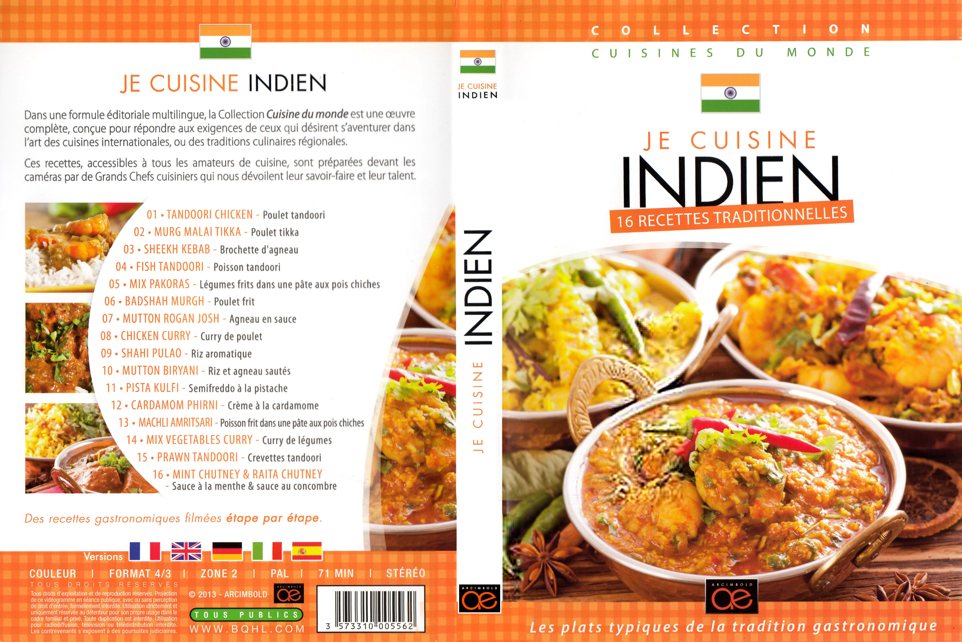 Jaquette DVD Je cuisine Indien