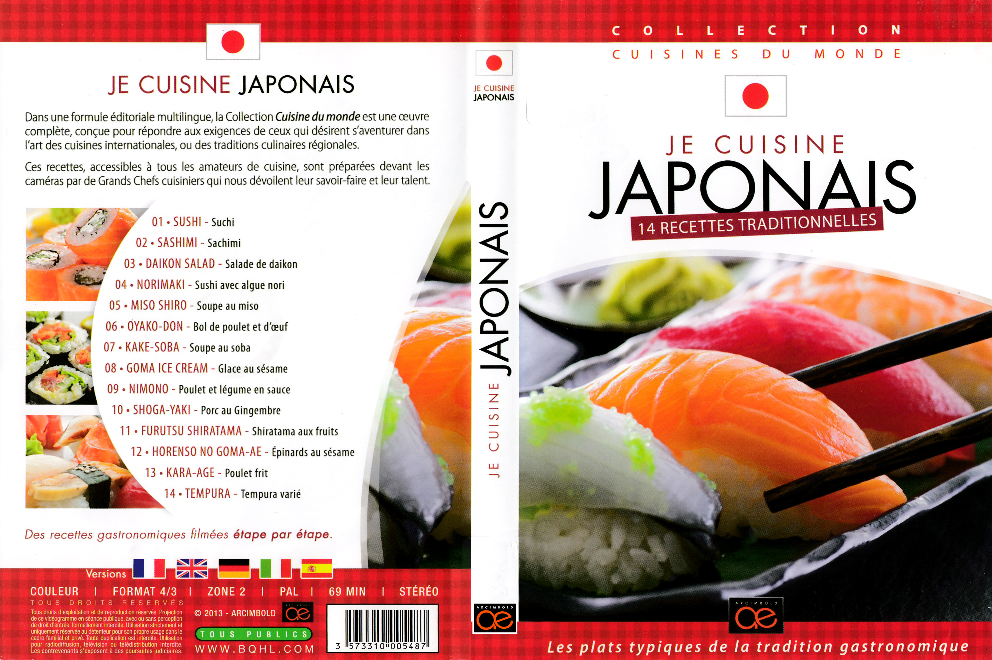 Jaquette DVD Je cuisine Japonais