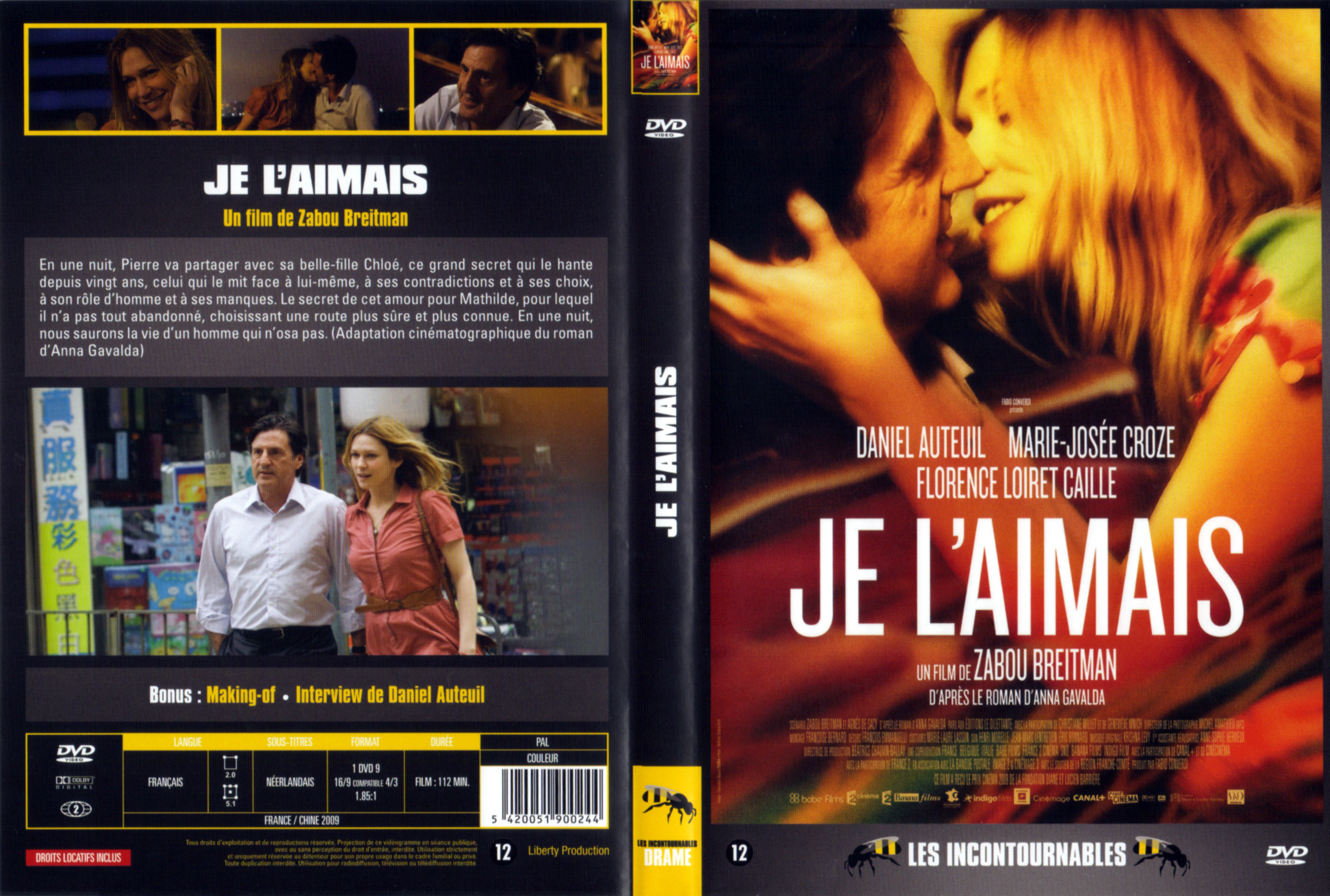 Jaquette DVD Je l-aimais v2