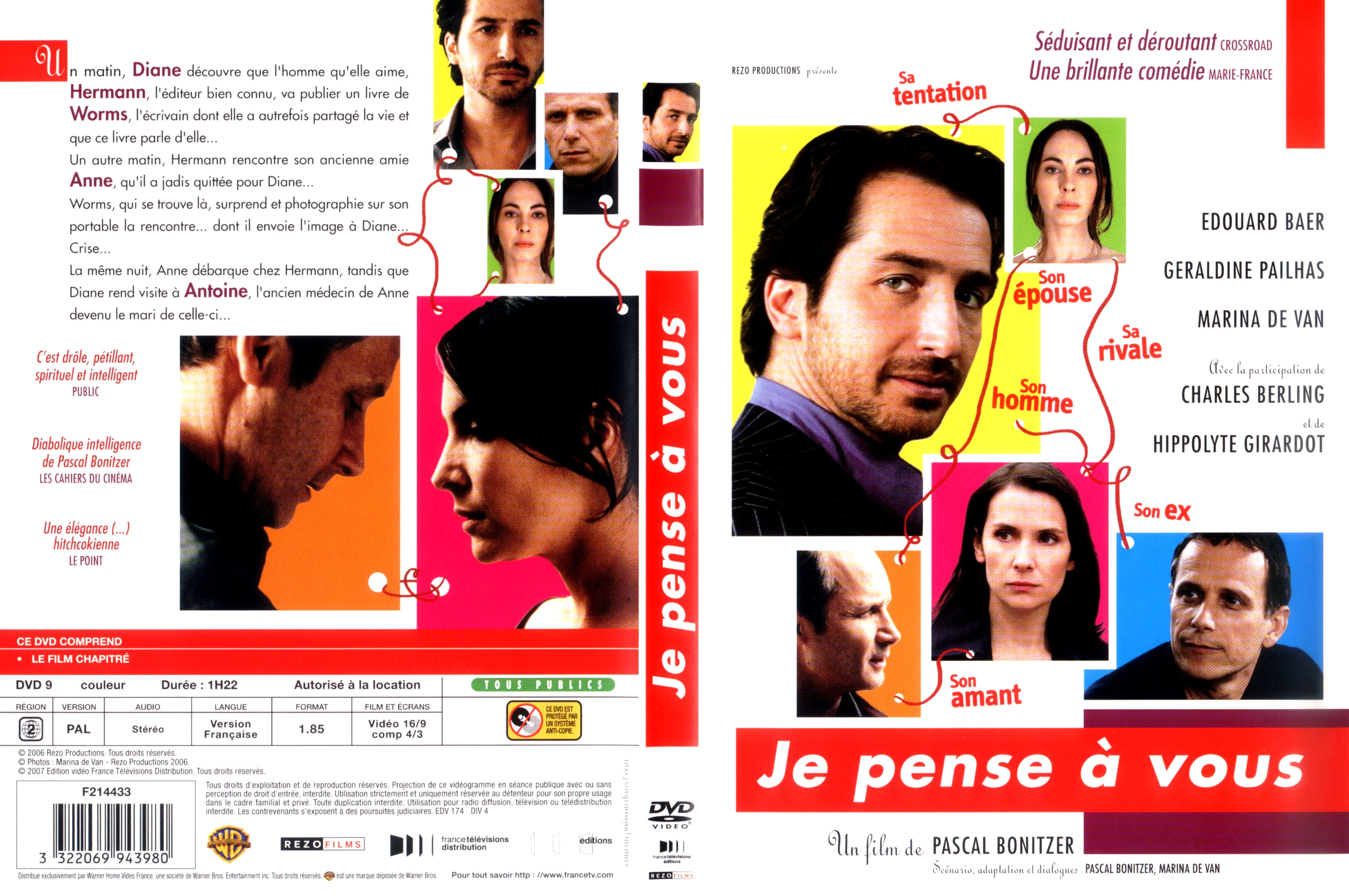 Jaquette DVD Je pense  vous