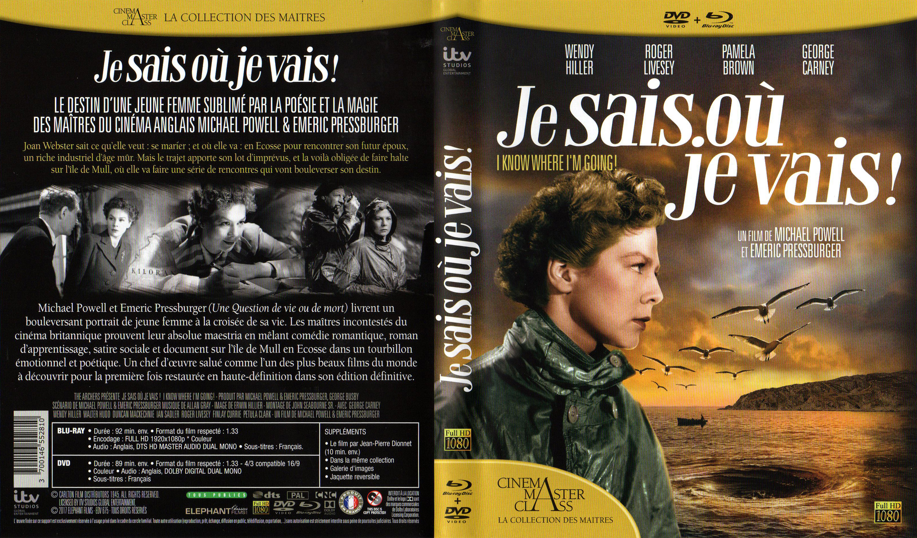 Jaquette DVD Je sais ou je vais (BLU-RAY)