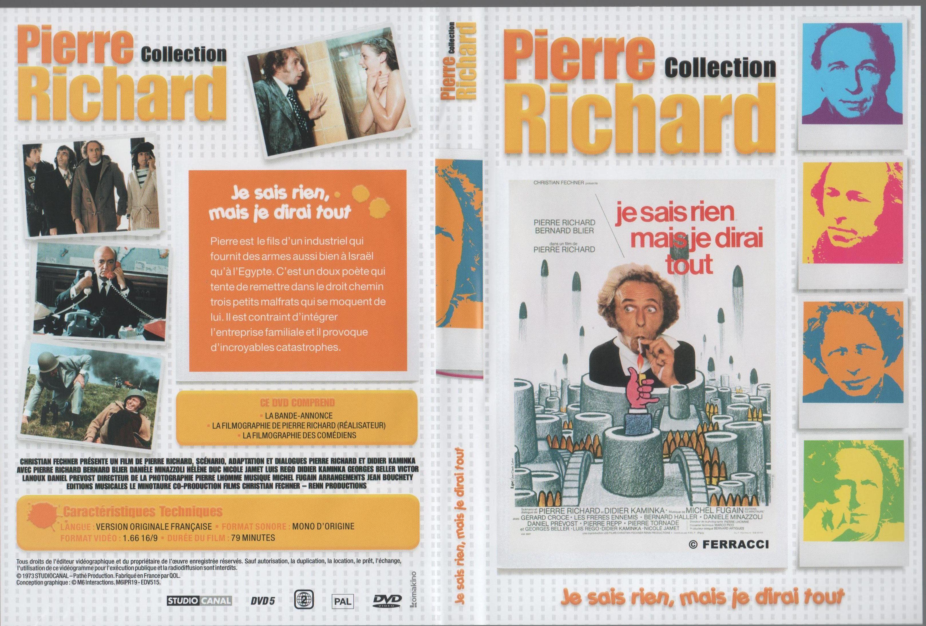 Jaquette DVD de Je sais rien mais je dirai tout - Cinéma Passion