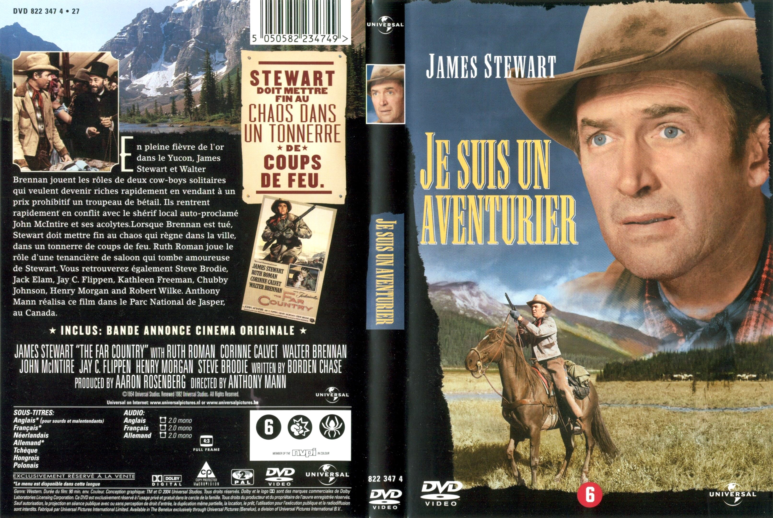 Jaquette DVD Je suis un aventurier