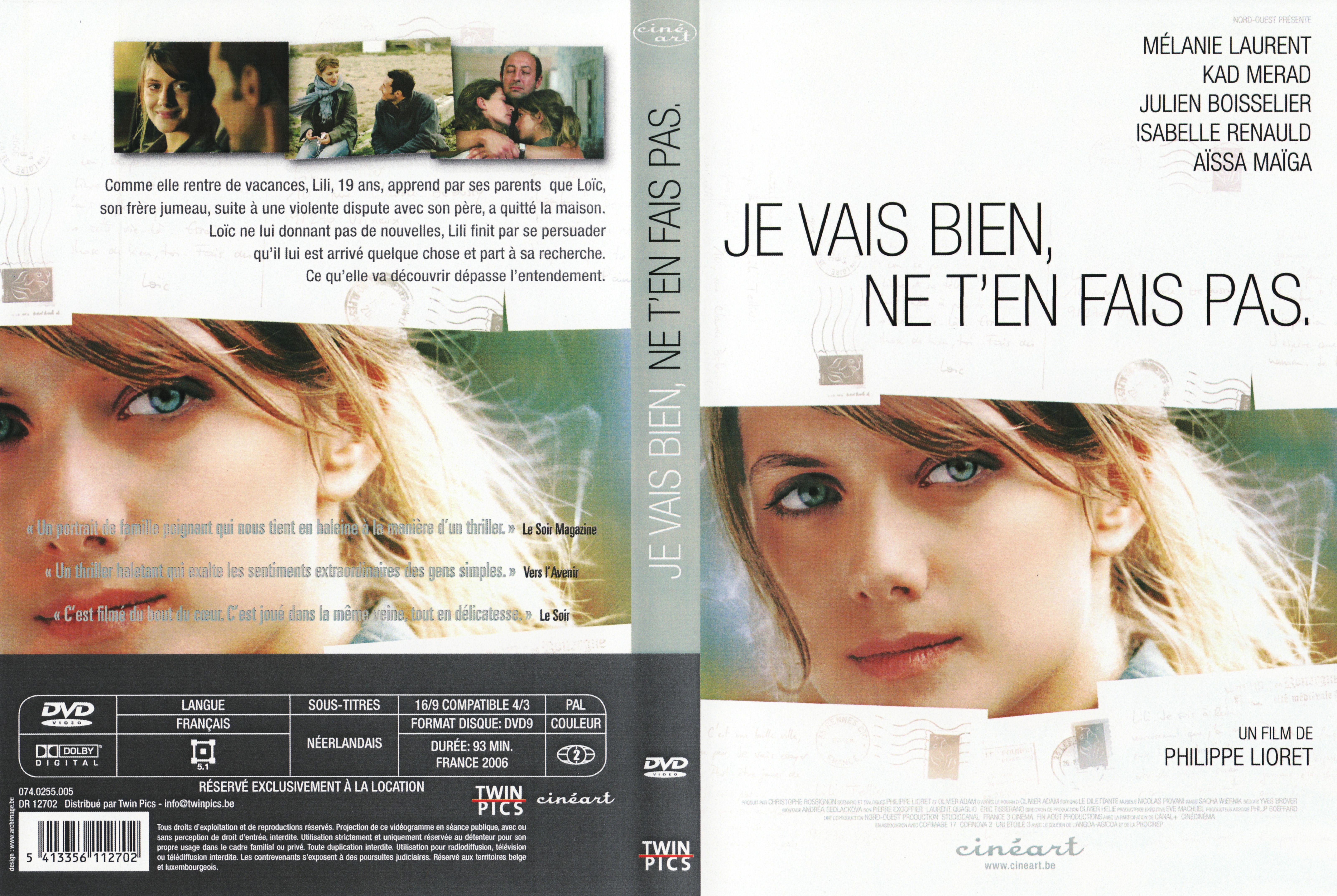 Jaquette DVD Je vais bien ne t