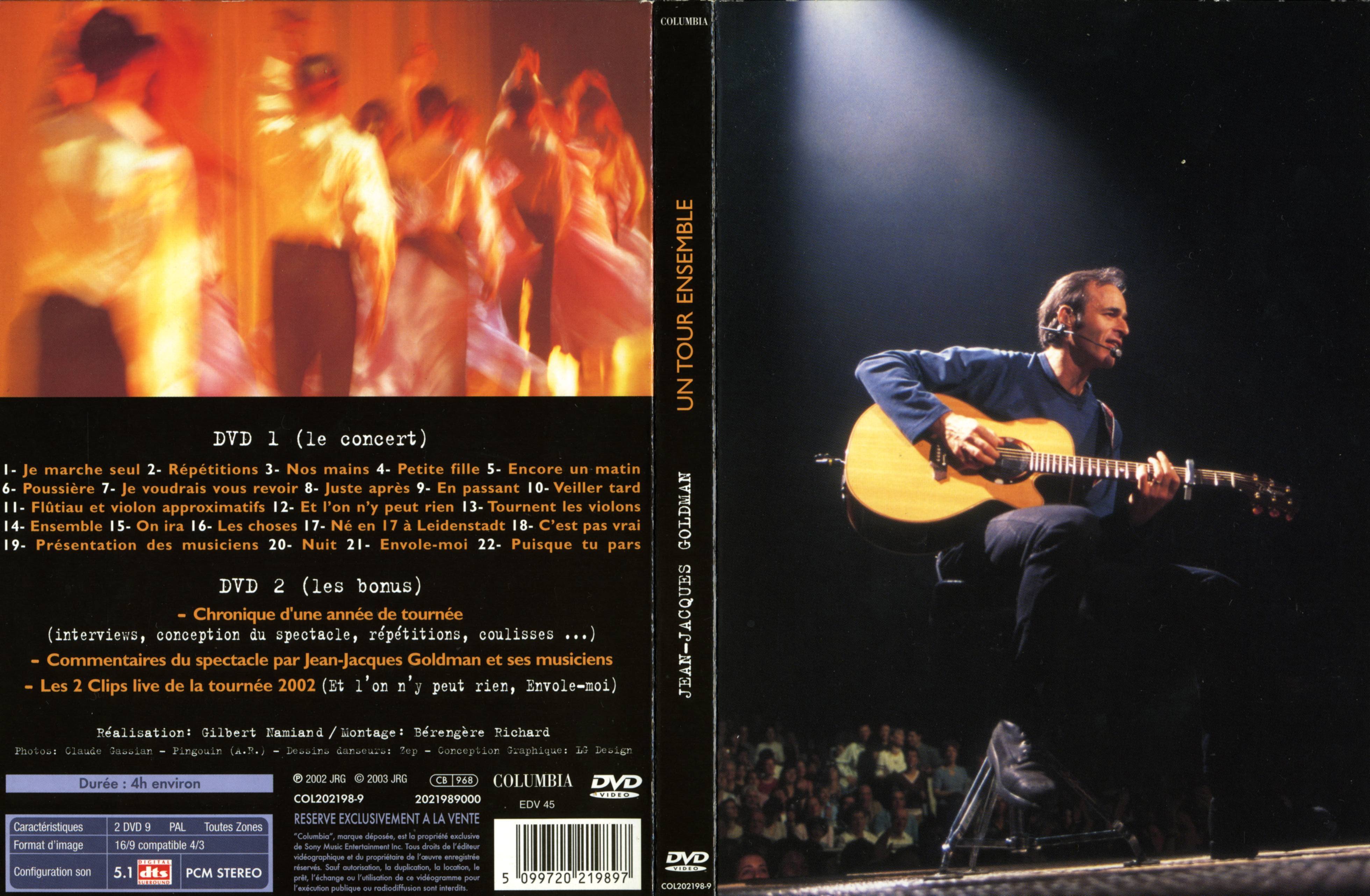 Jaquette DVD Jean-Jacques Goldman - un tour ensemble v2