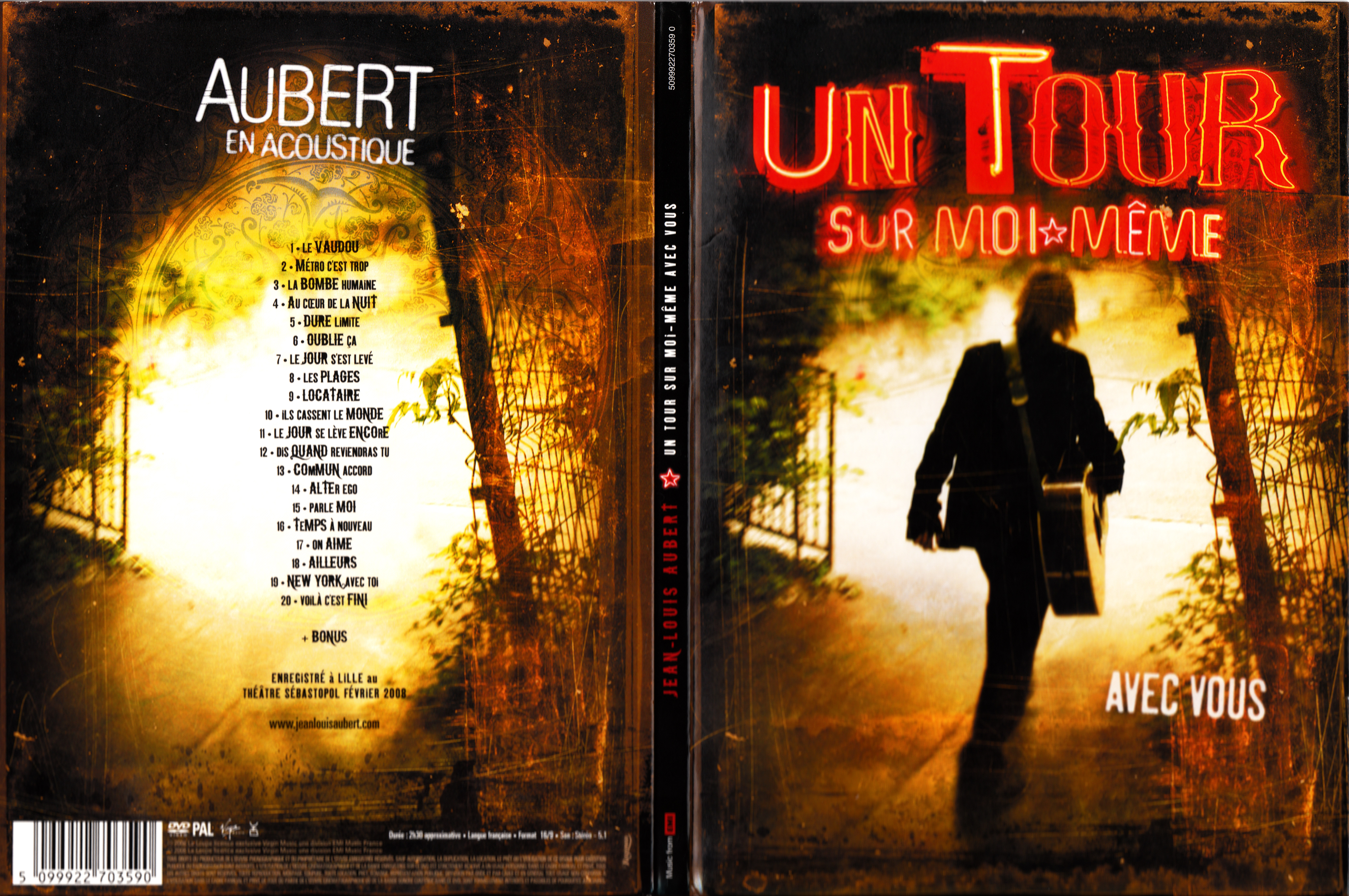 Jaquette DVD Jean-Louis Aubert - En acoustique un tour sur moi meme