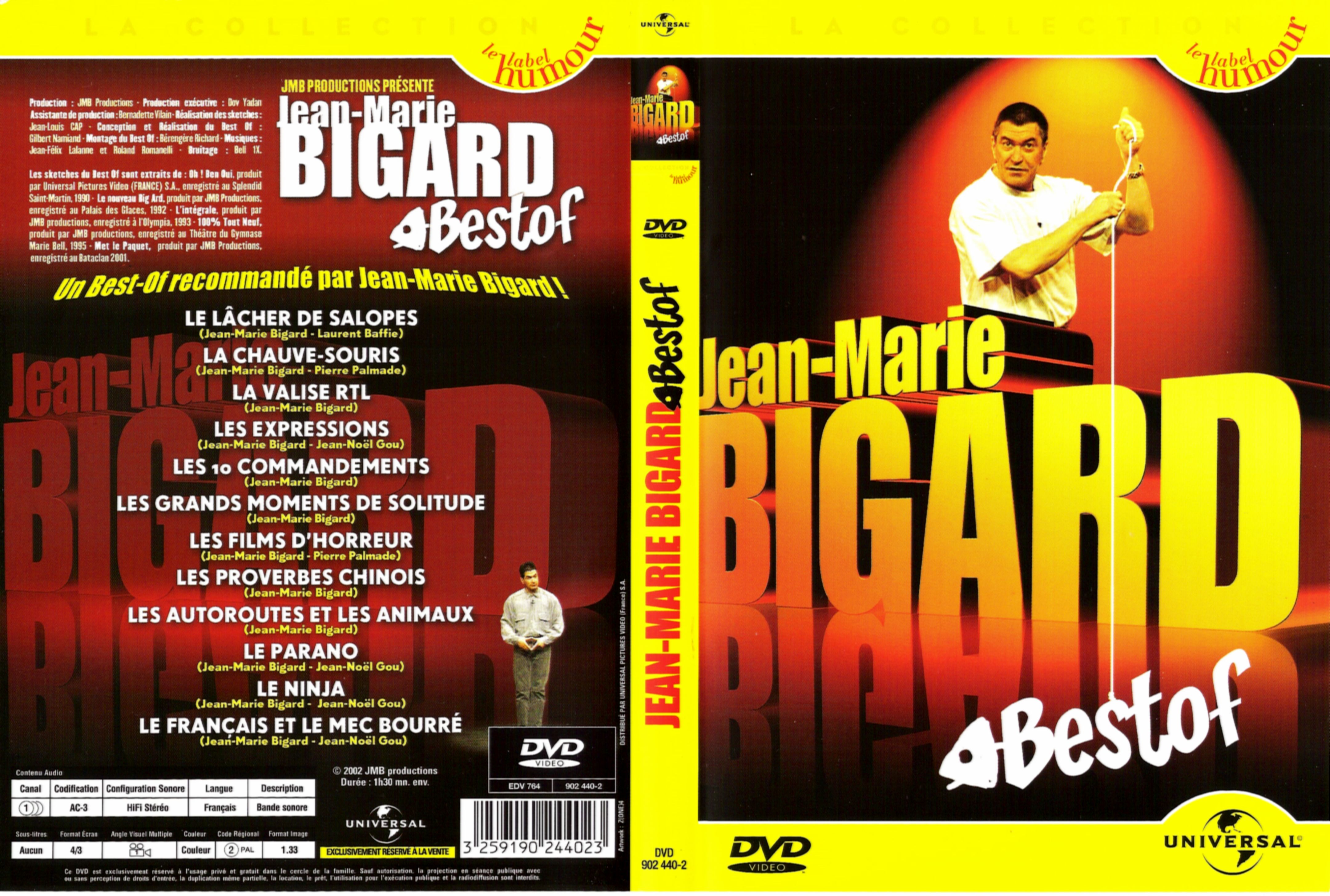 Jaquette DVD Jean-Marie Bigard Best Of
