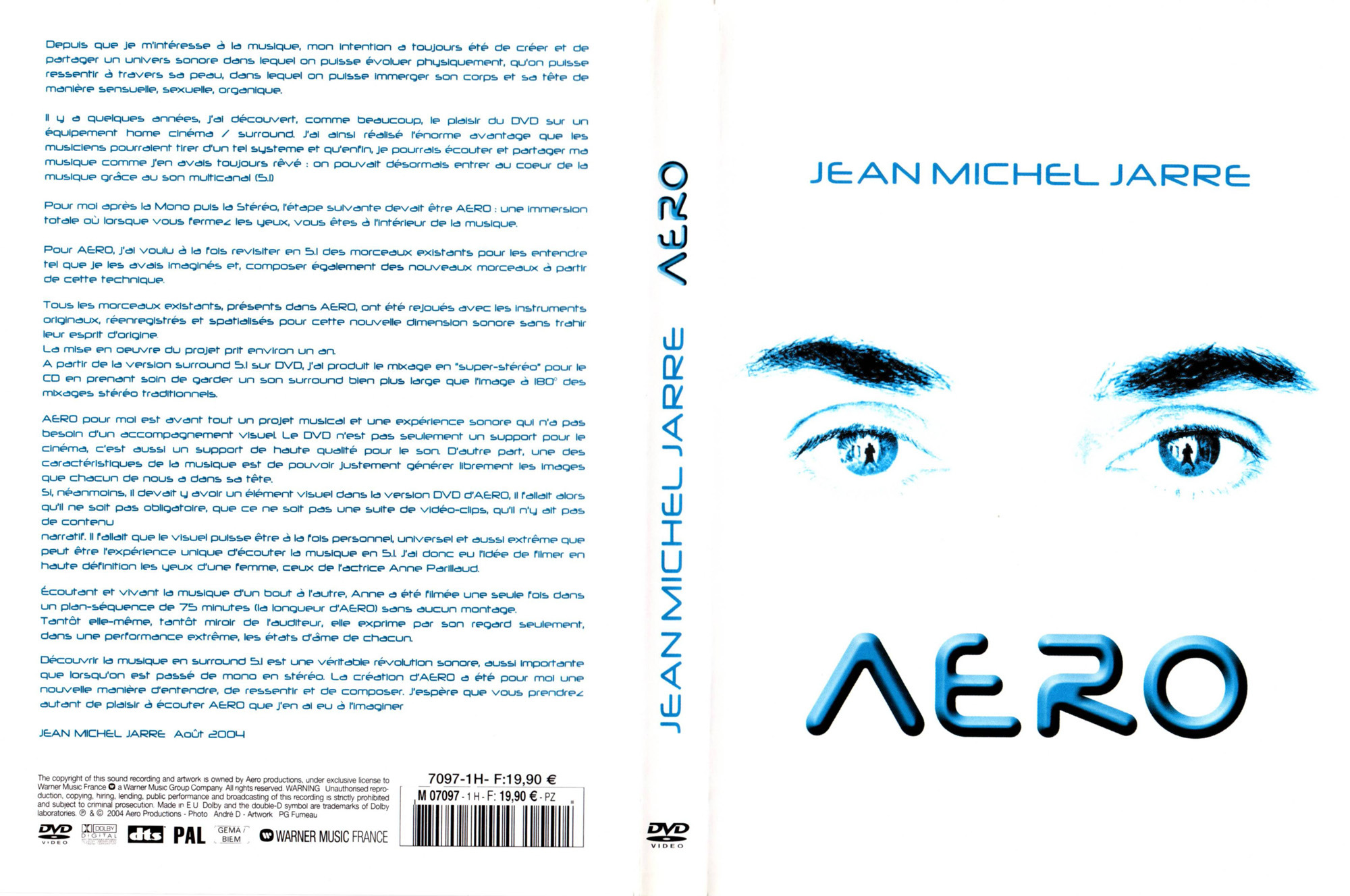Jaquette DVD Jean-Michel Jarre - Aero