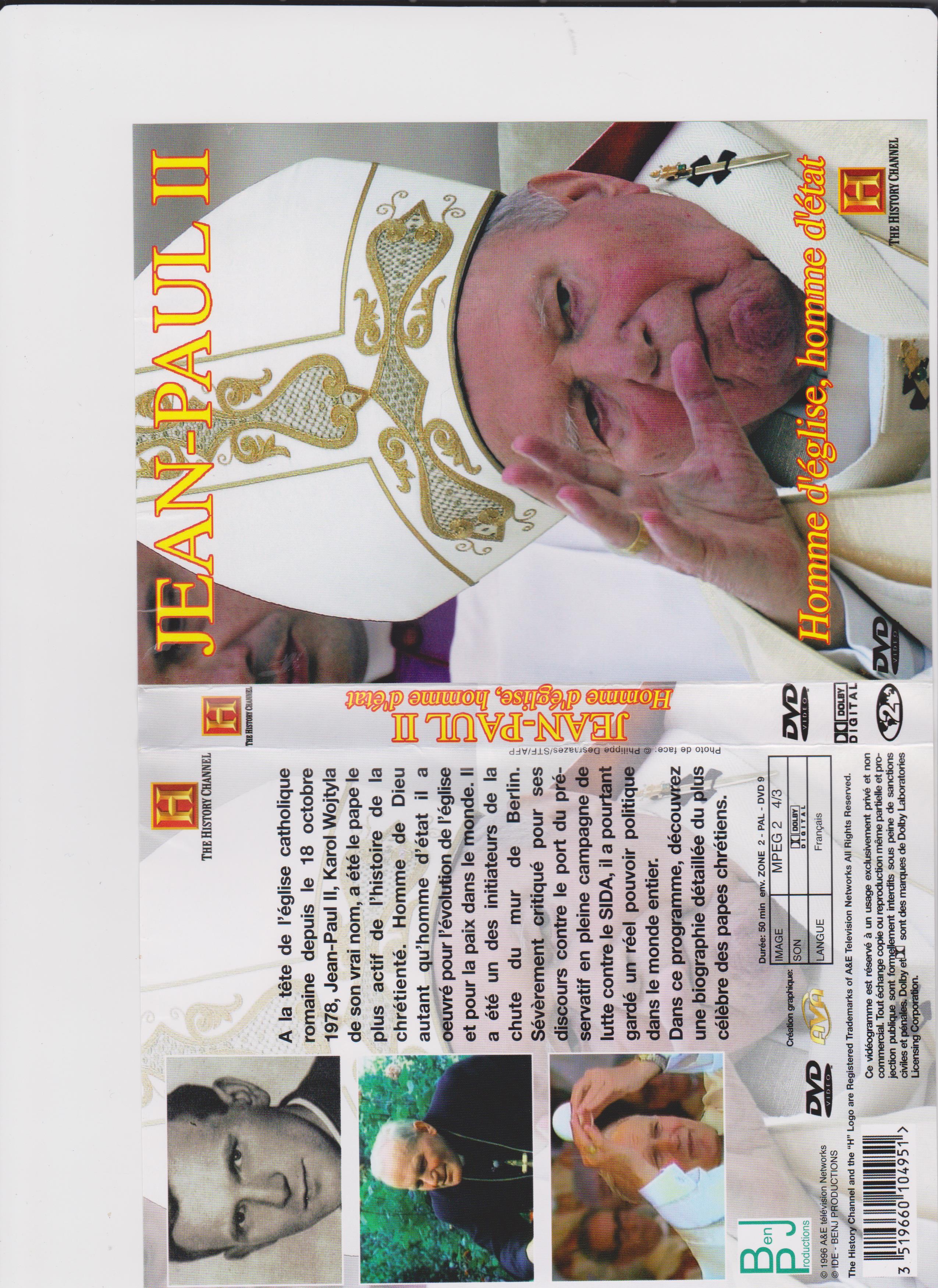 Jaquette DVD Jean-Paul II