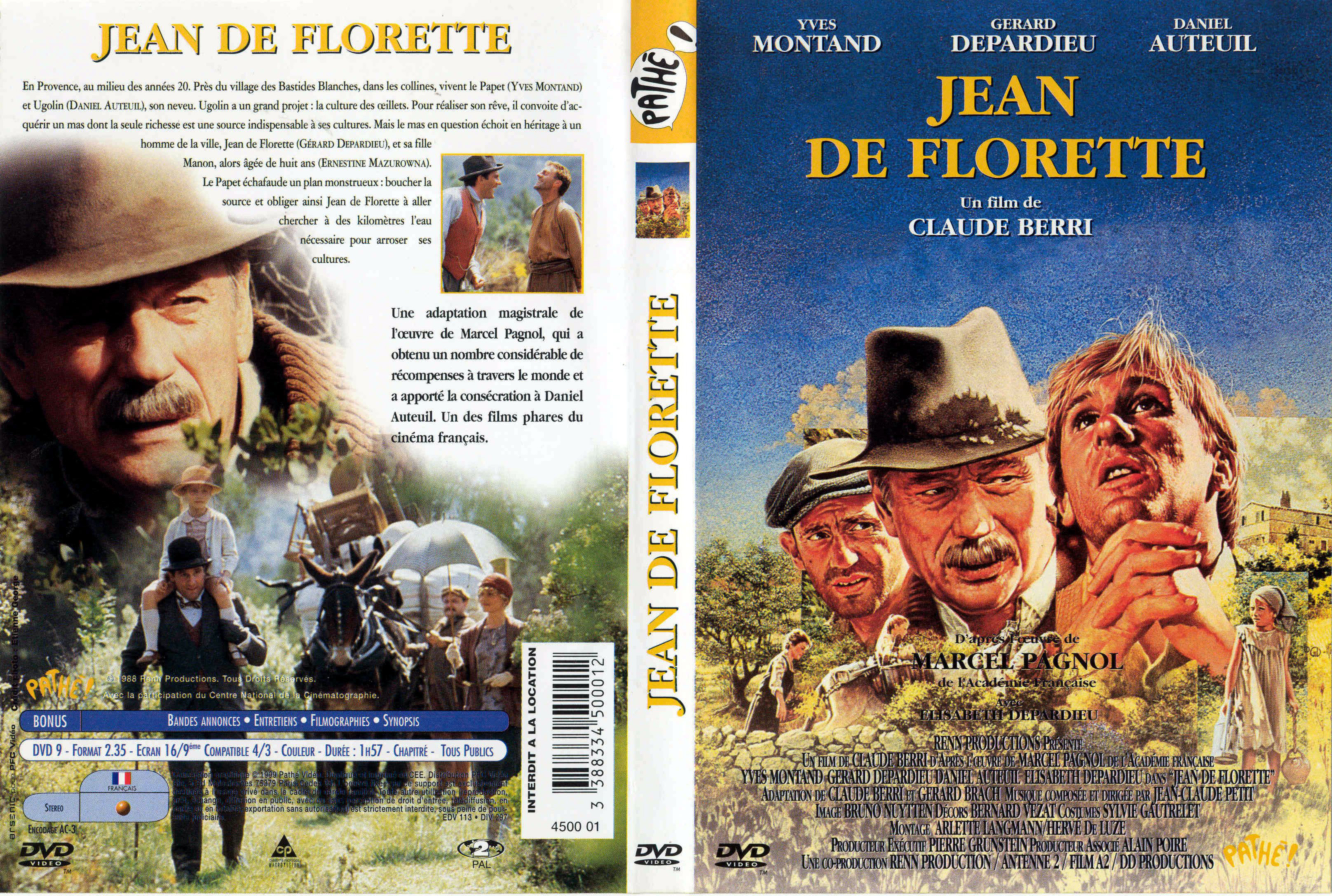 Jaquette DVD Jean de Florette
