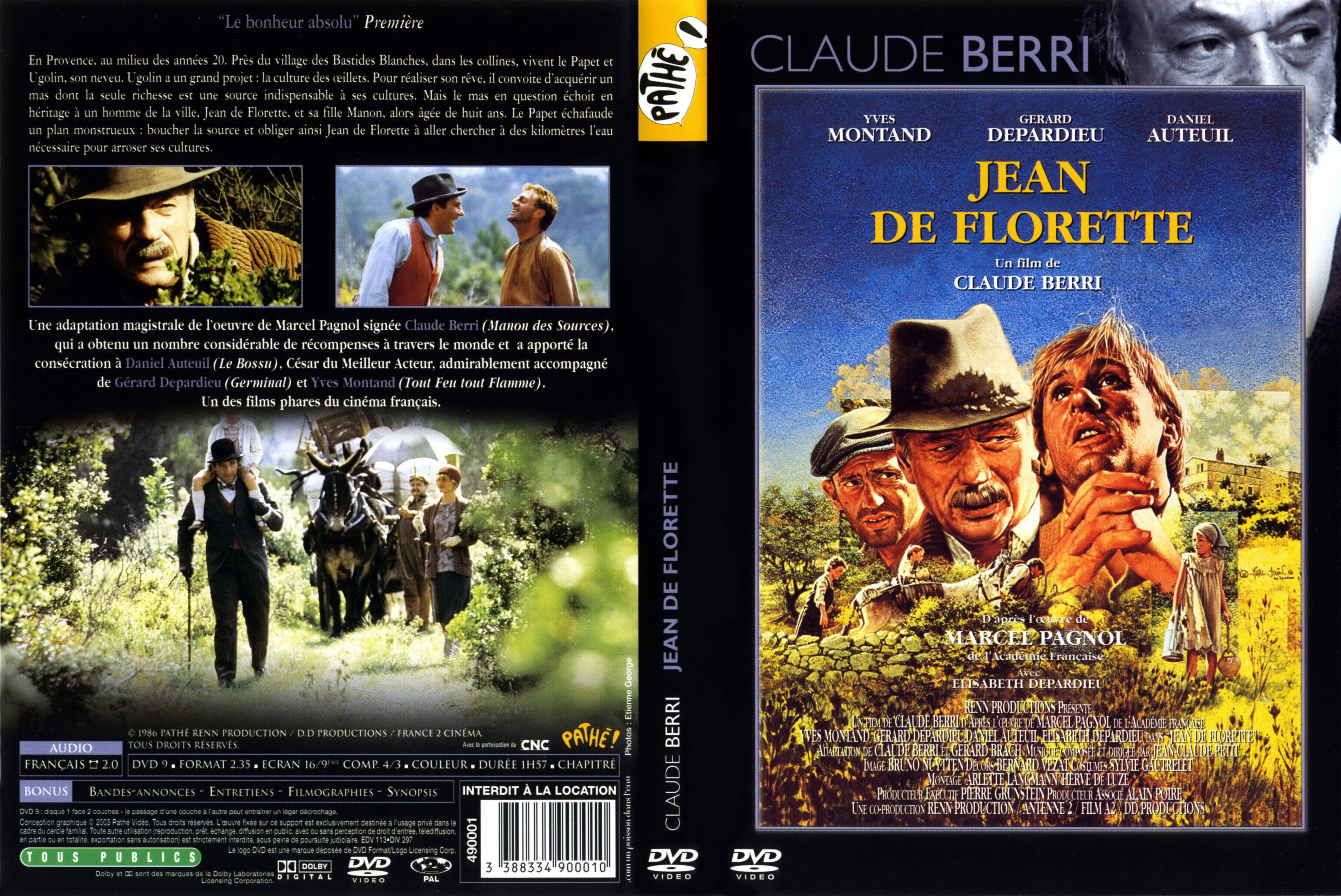 Jaquette DVD Jean de florette v3