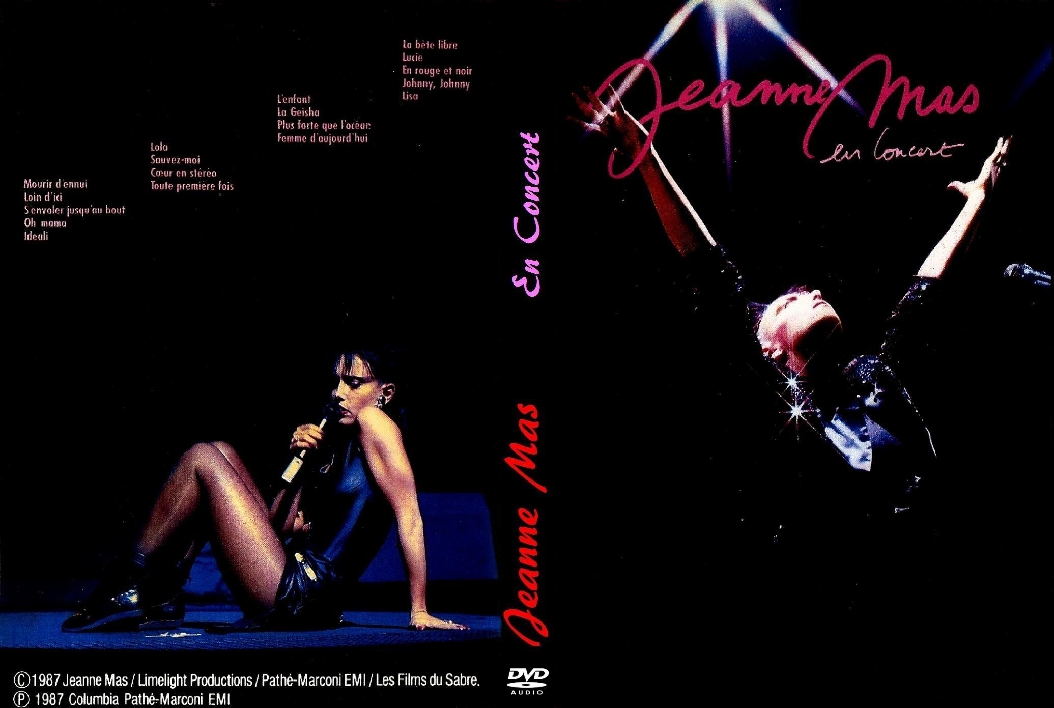 Jaquette DVD Jeanne Mas en concert Lyon 1987  