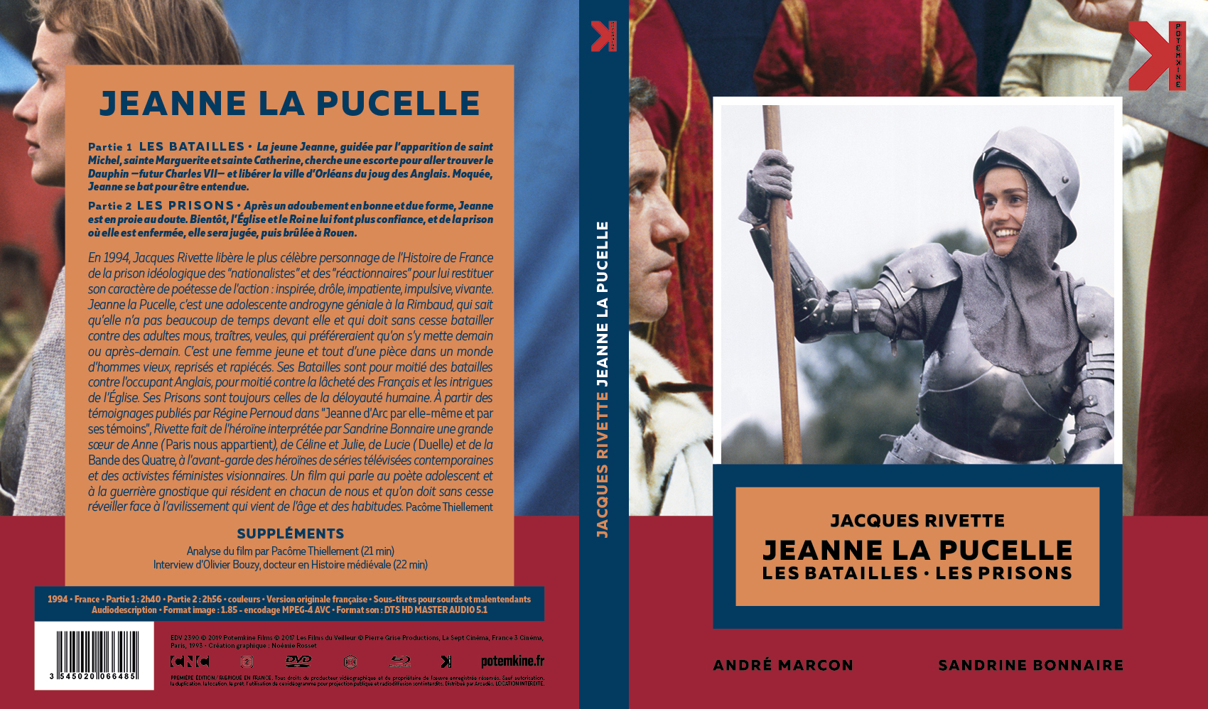 Jaquette DVD Jeanne la pucelle (BLU-RAY)