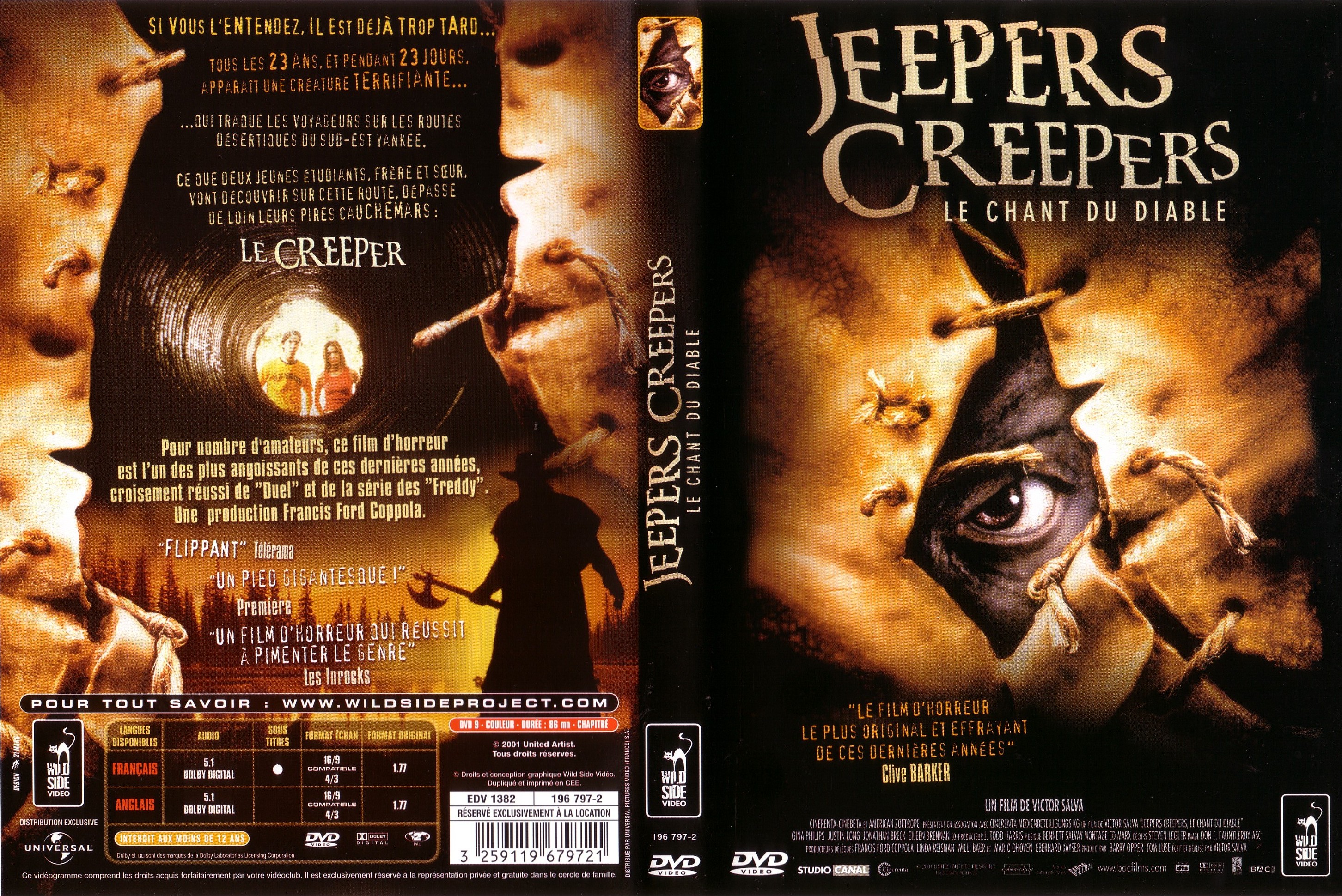 Jaquette DVD Jeepers Creepers v2