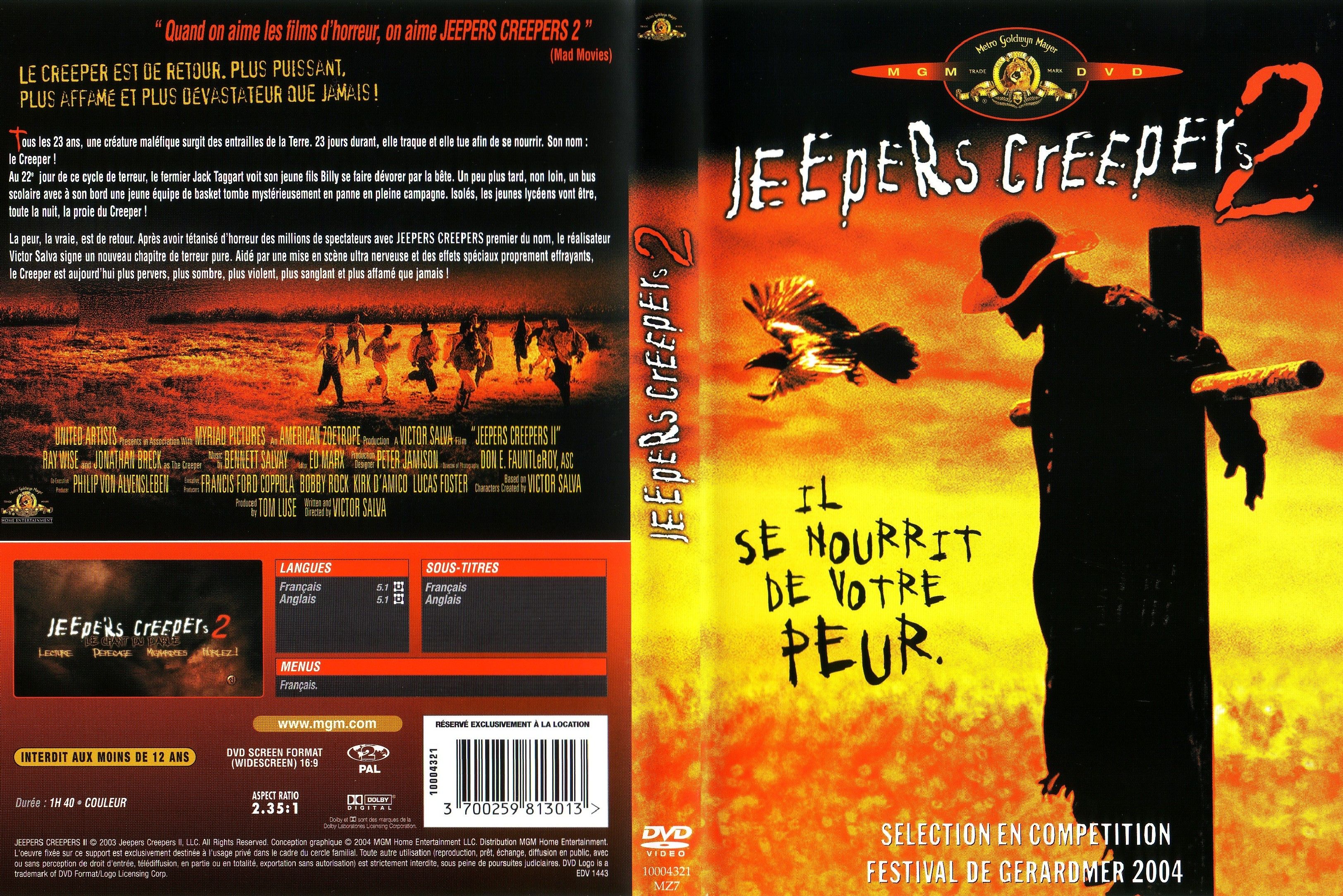 Jaquette DVD Jeepers creepers 2