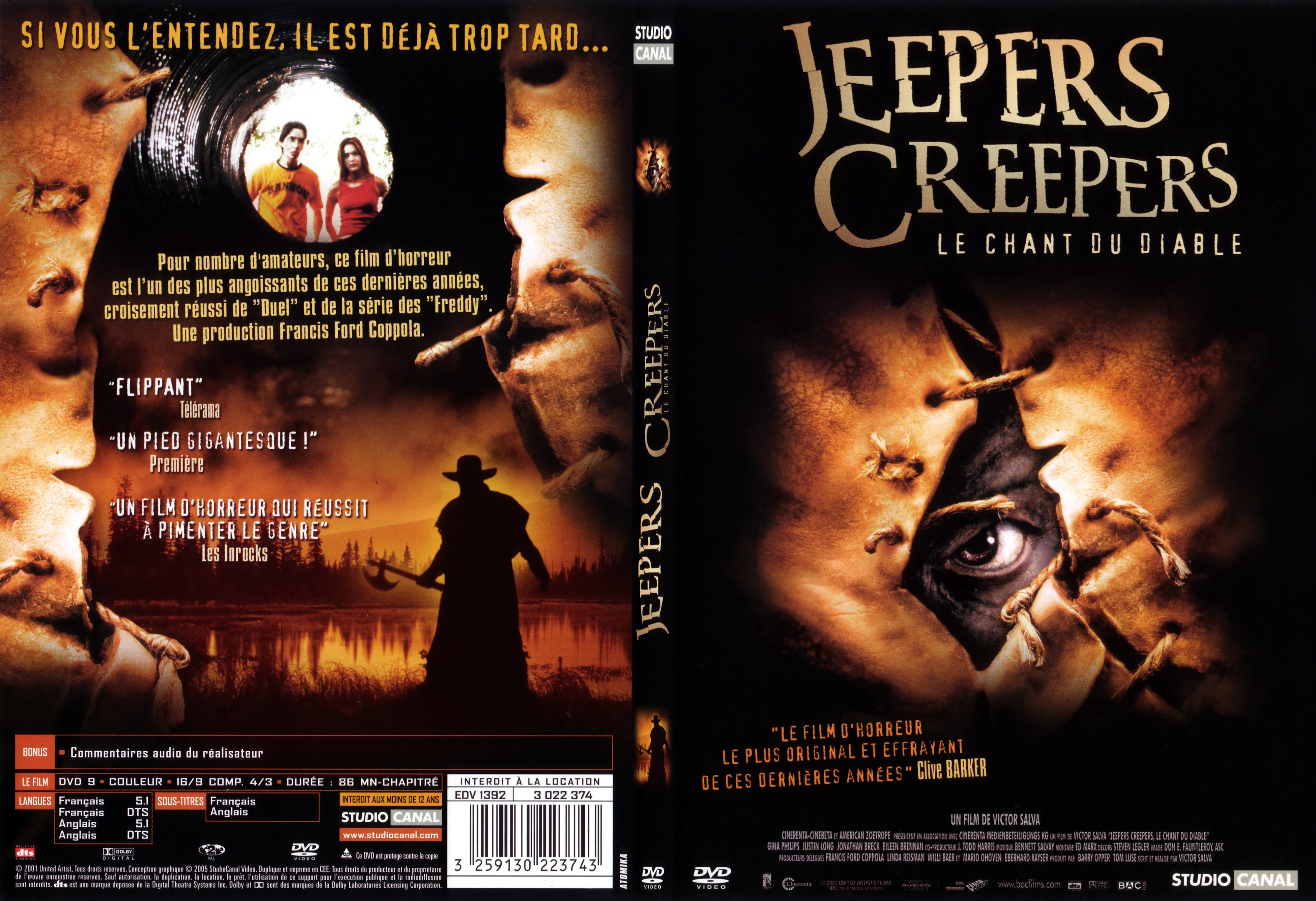 Jaquette DVD Jeepers creepers - SLIM
