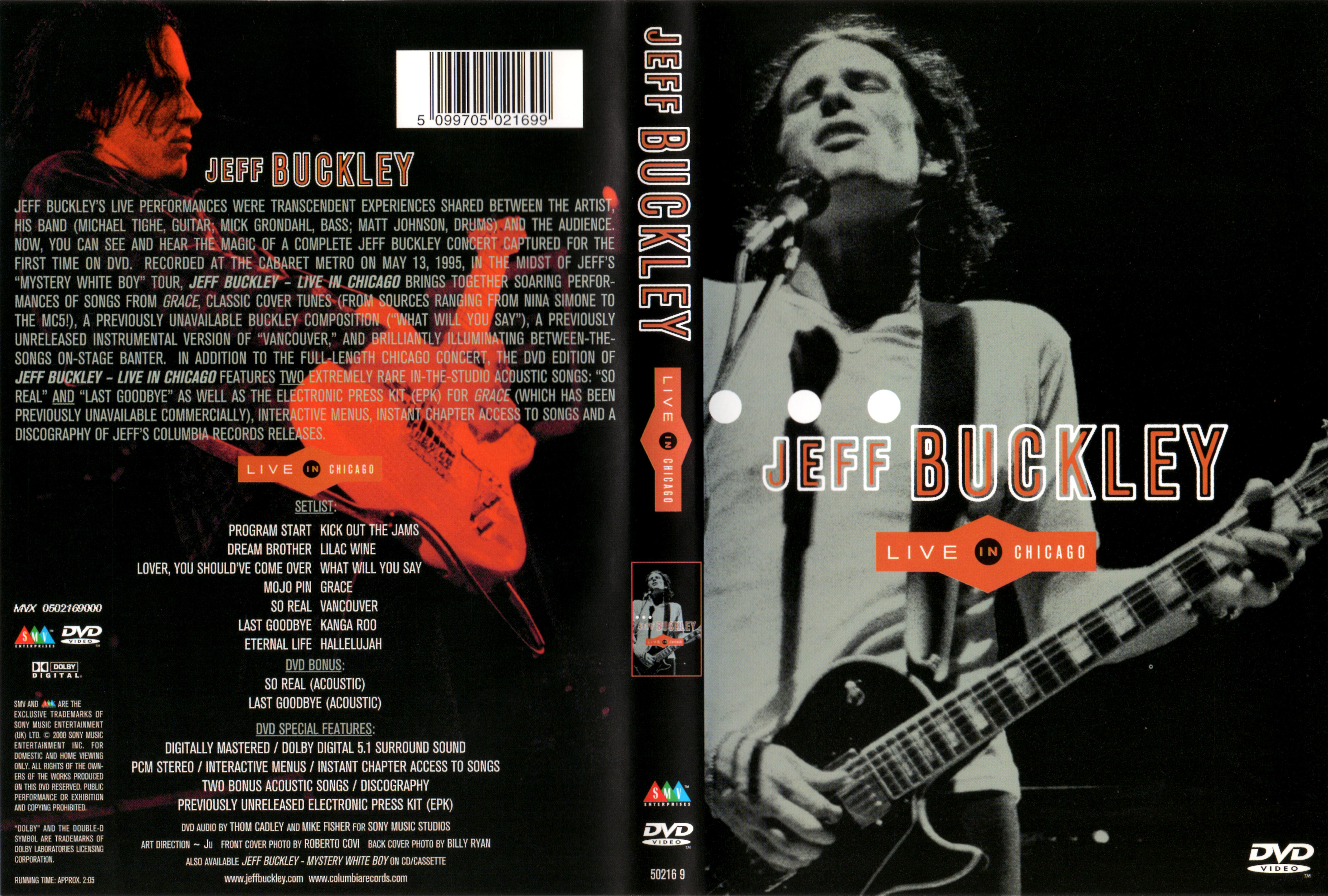 Jaquette DVD Jeff Buckley live chicago
