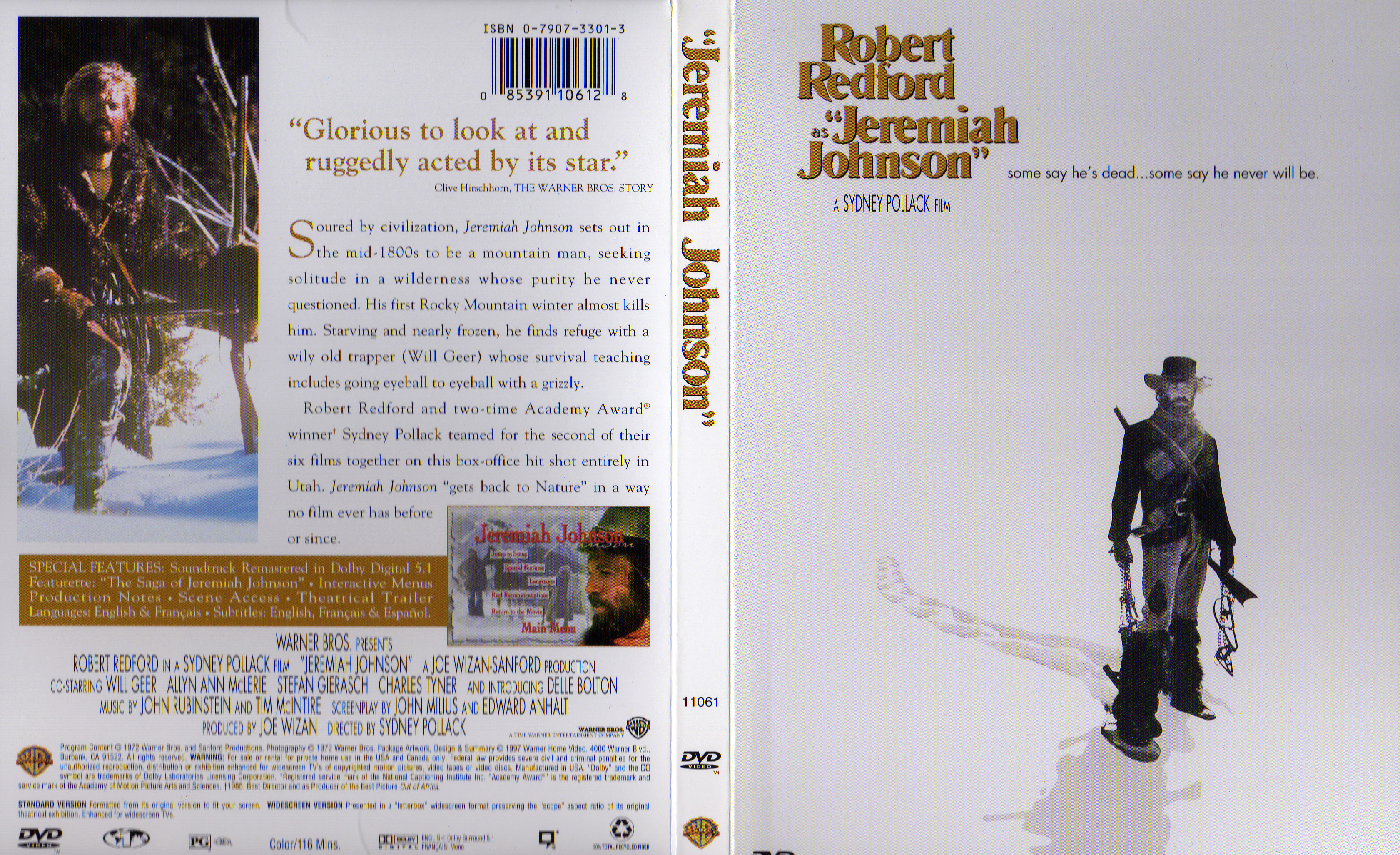 Jaquette DVD Jeremiah Johnson Zone 1