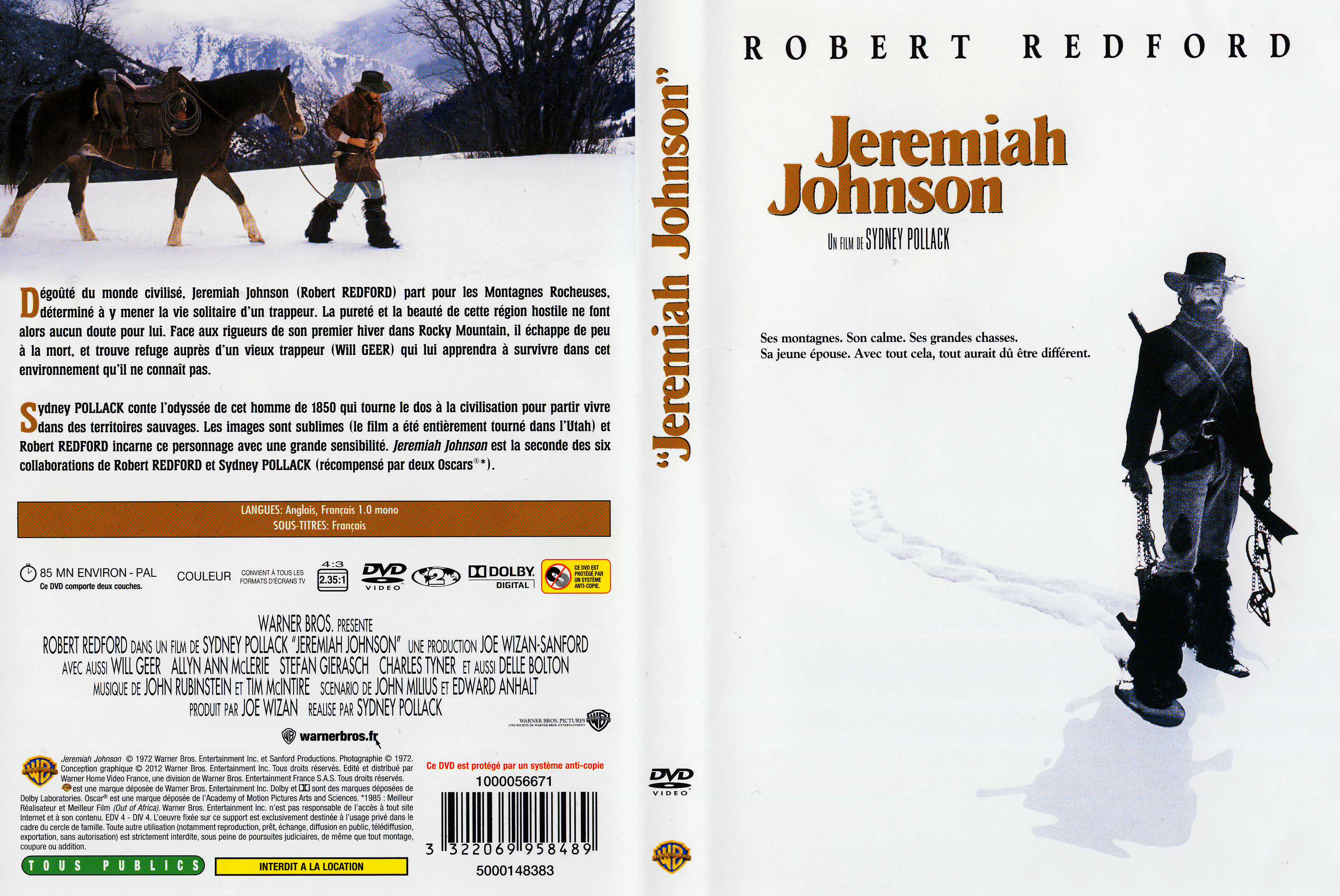 Jaquette DVD Jeremiah Johnson v2