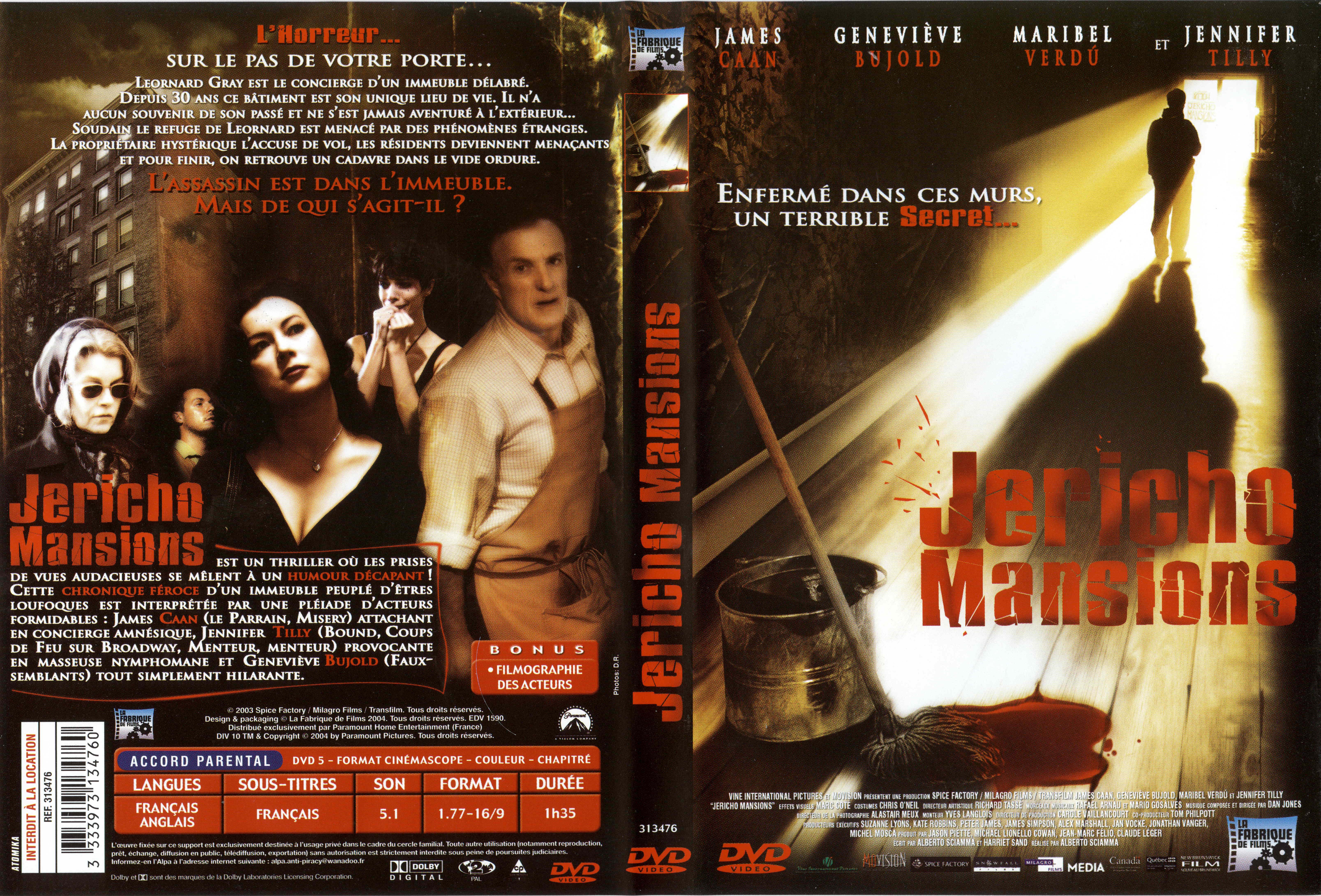 Jaquette DVD Jericho Mansions