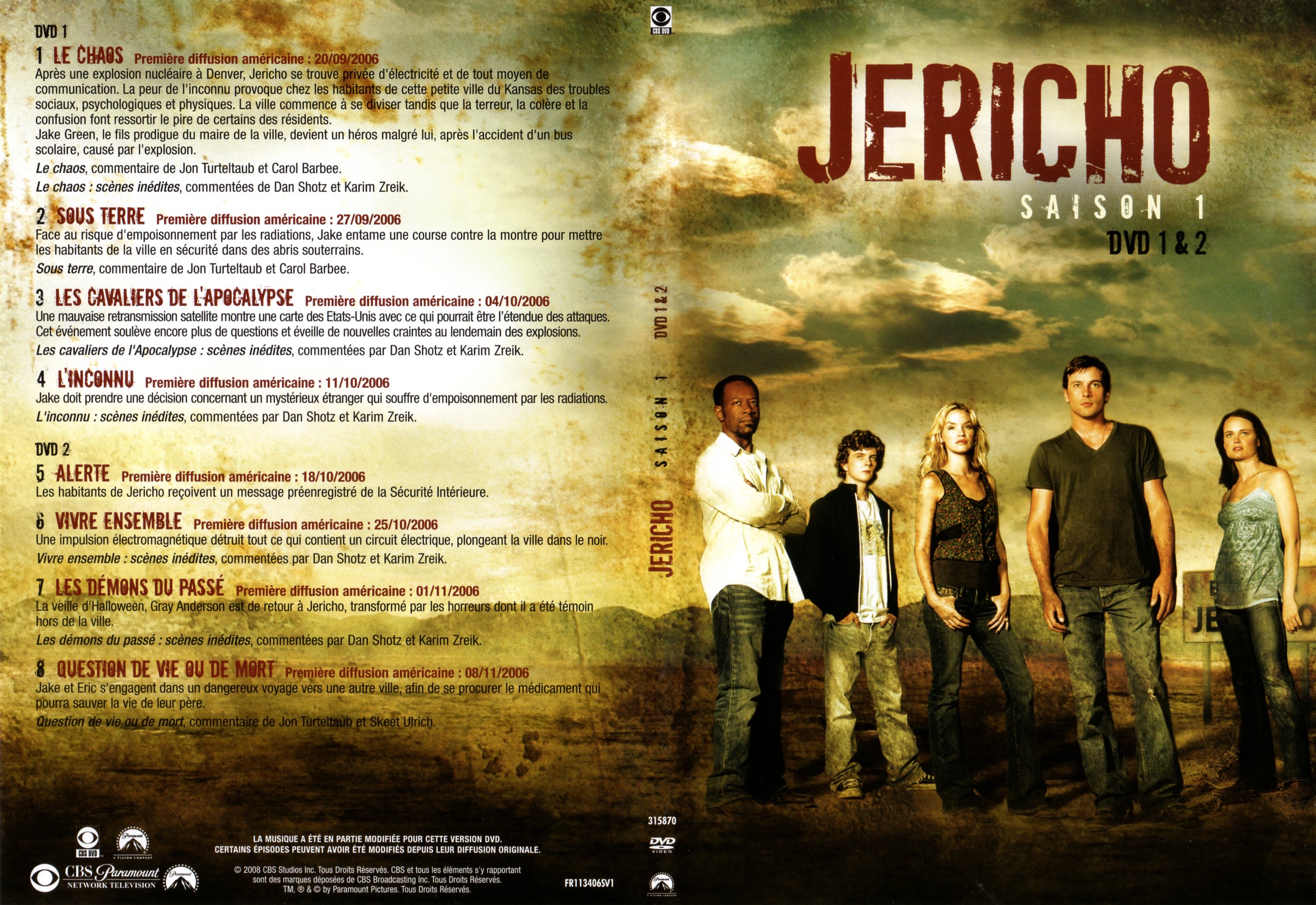 Jaquette DVD Jericho Saison 1 DVD 1