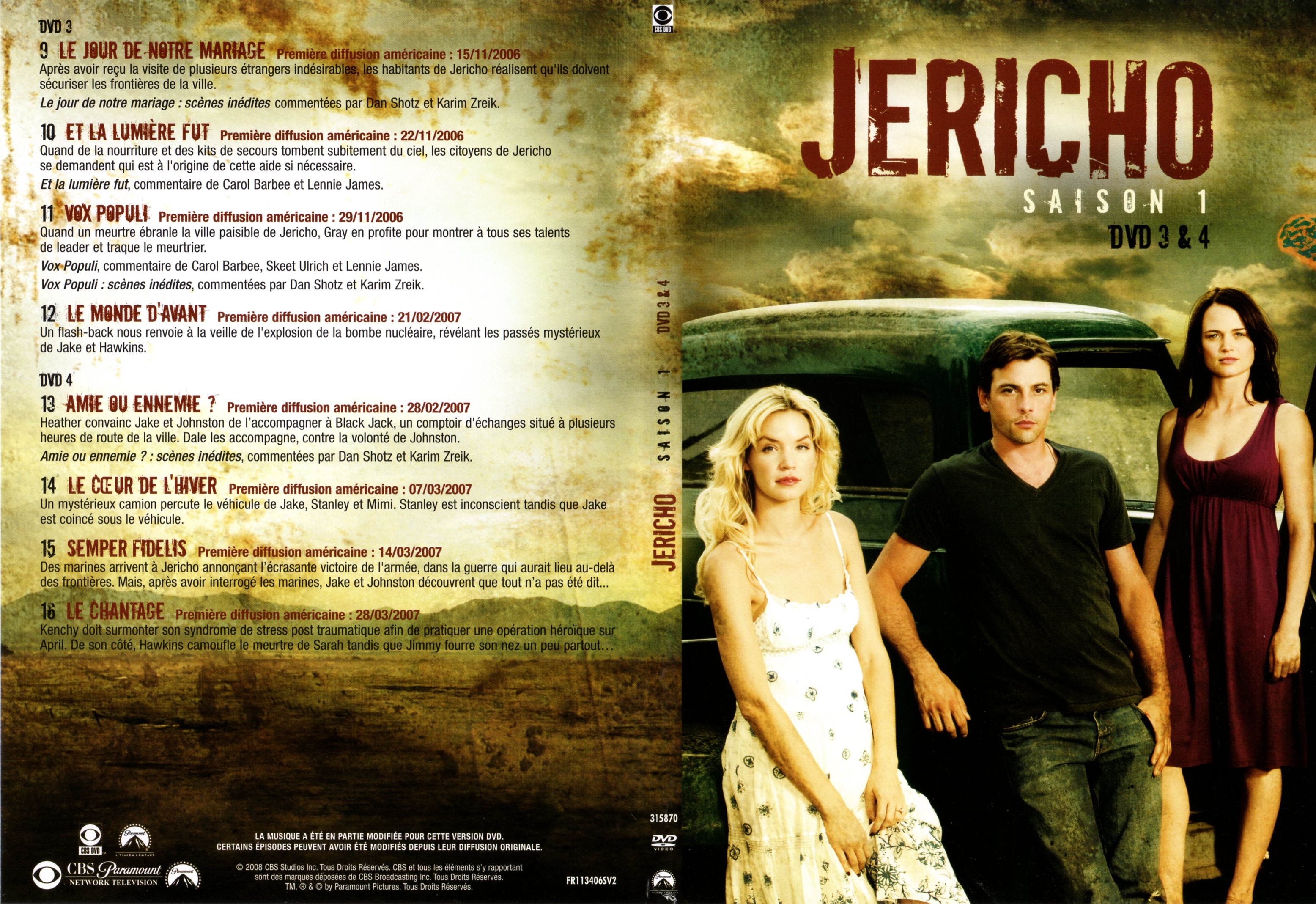 Jaquette DVD Jericho Saison 1 DVD 2