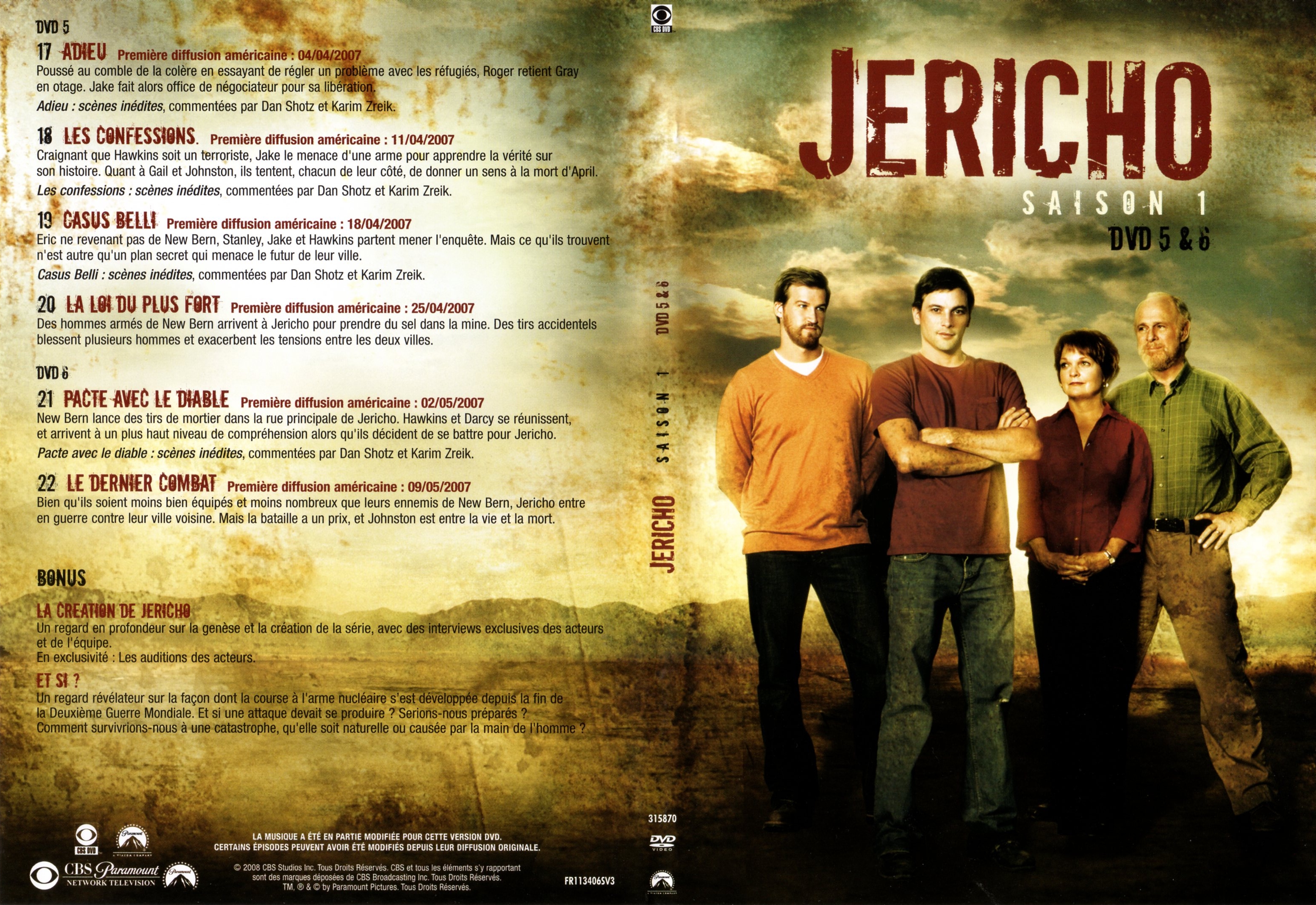 Jaquette DVD Jericho Saison 1 DVD 3
