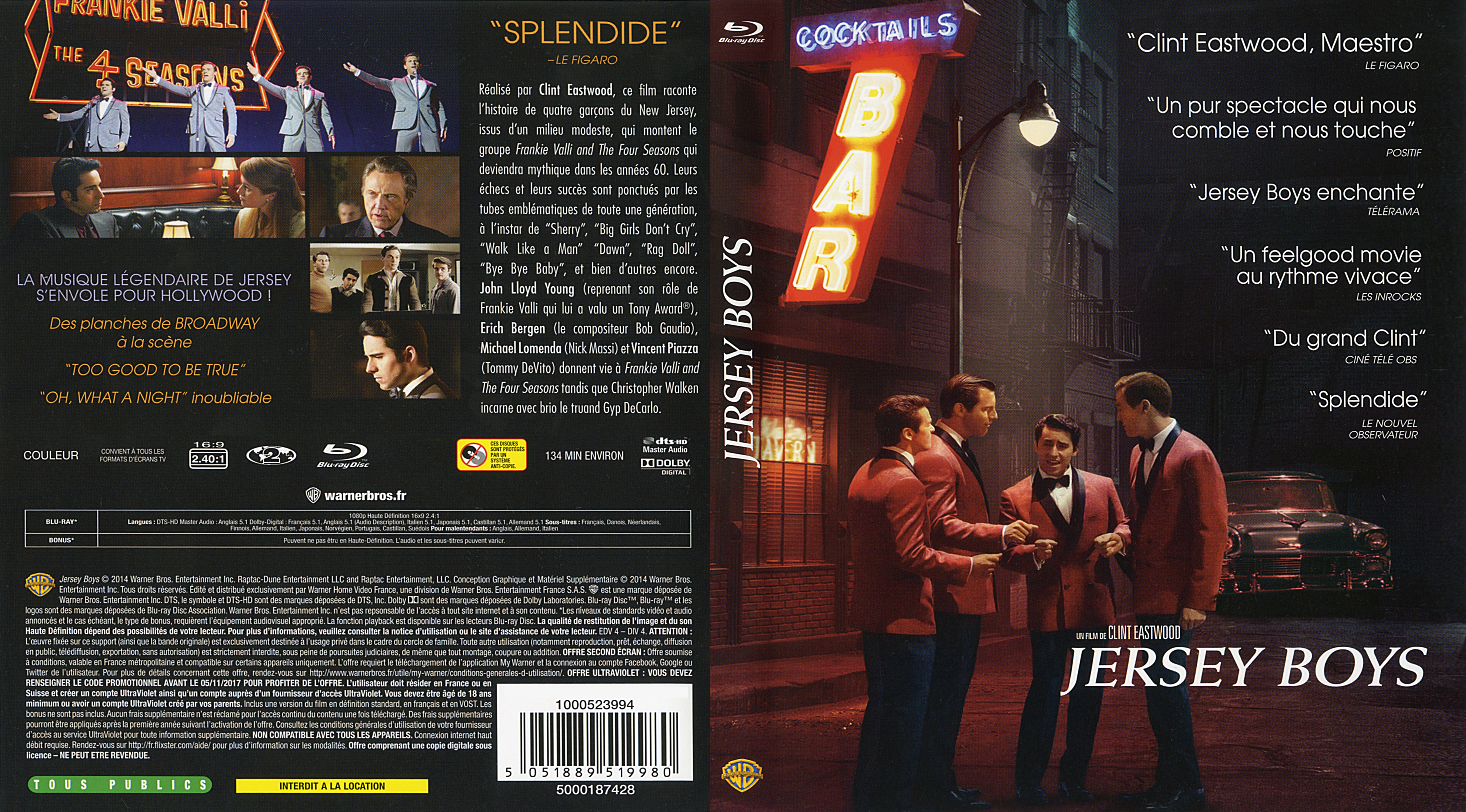 Jaquette DVD Jersey Boys custom (BLU-RAY)