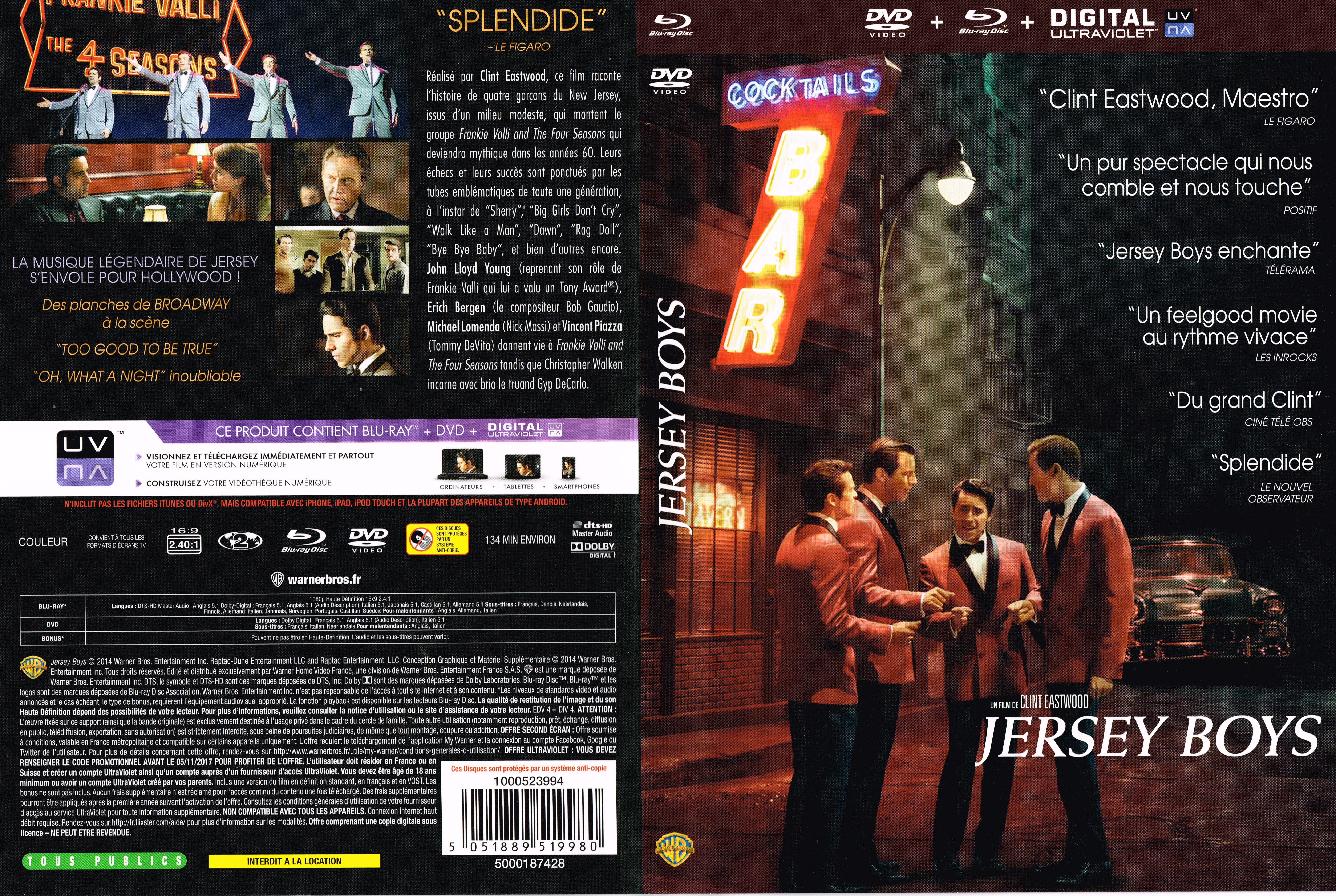Jaquette DVD Jersey Boys v2