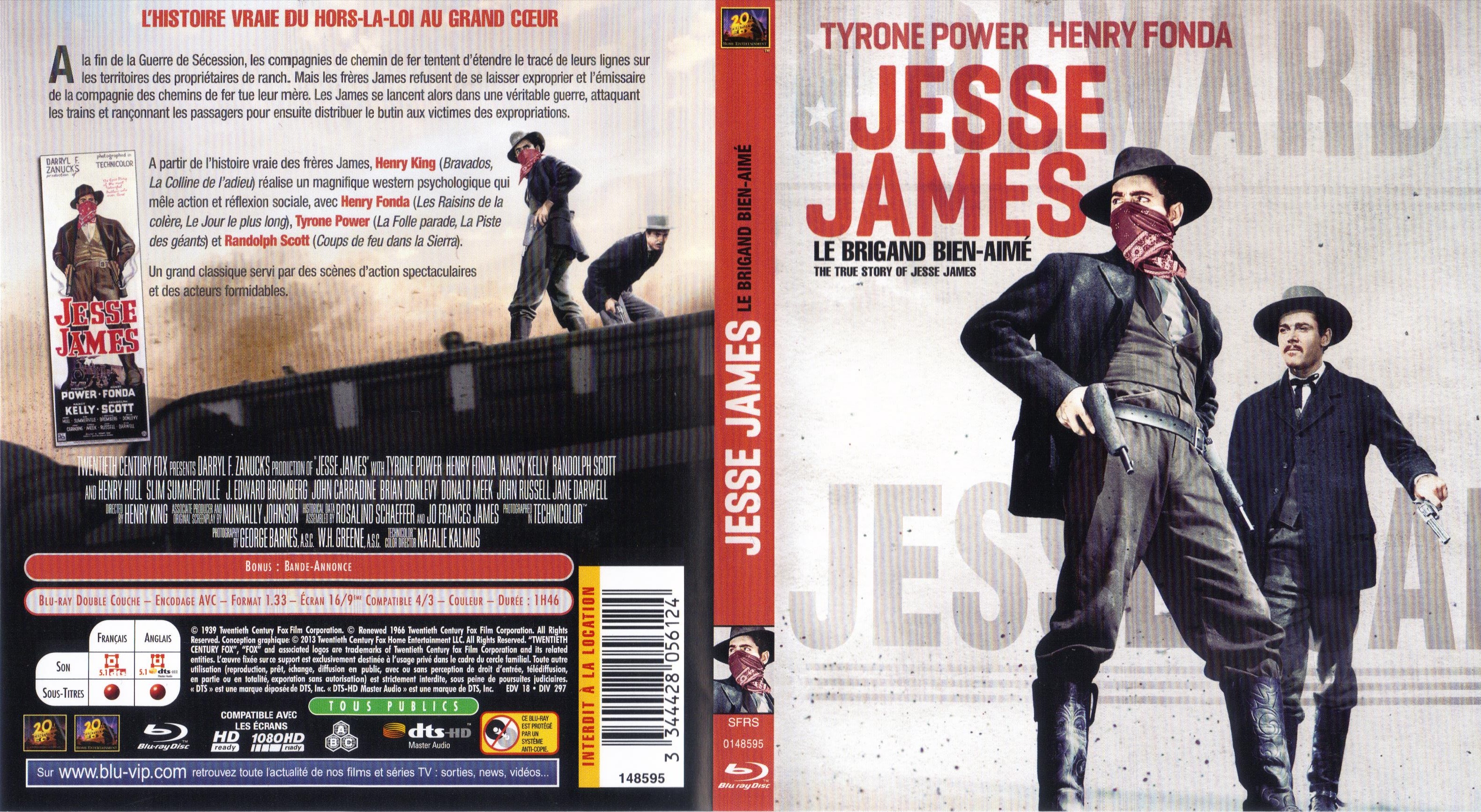 Jaquette DVD Jesse James Le brigand bien-aim (BLU-RAY)