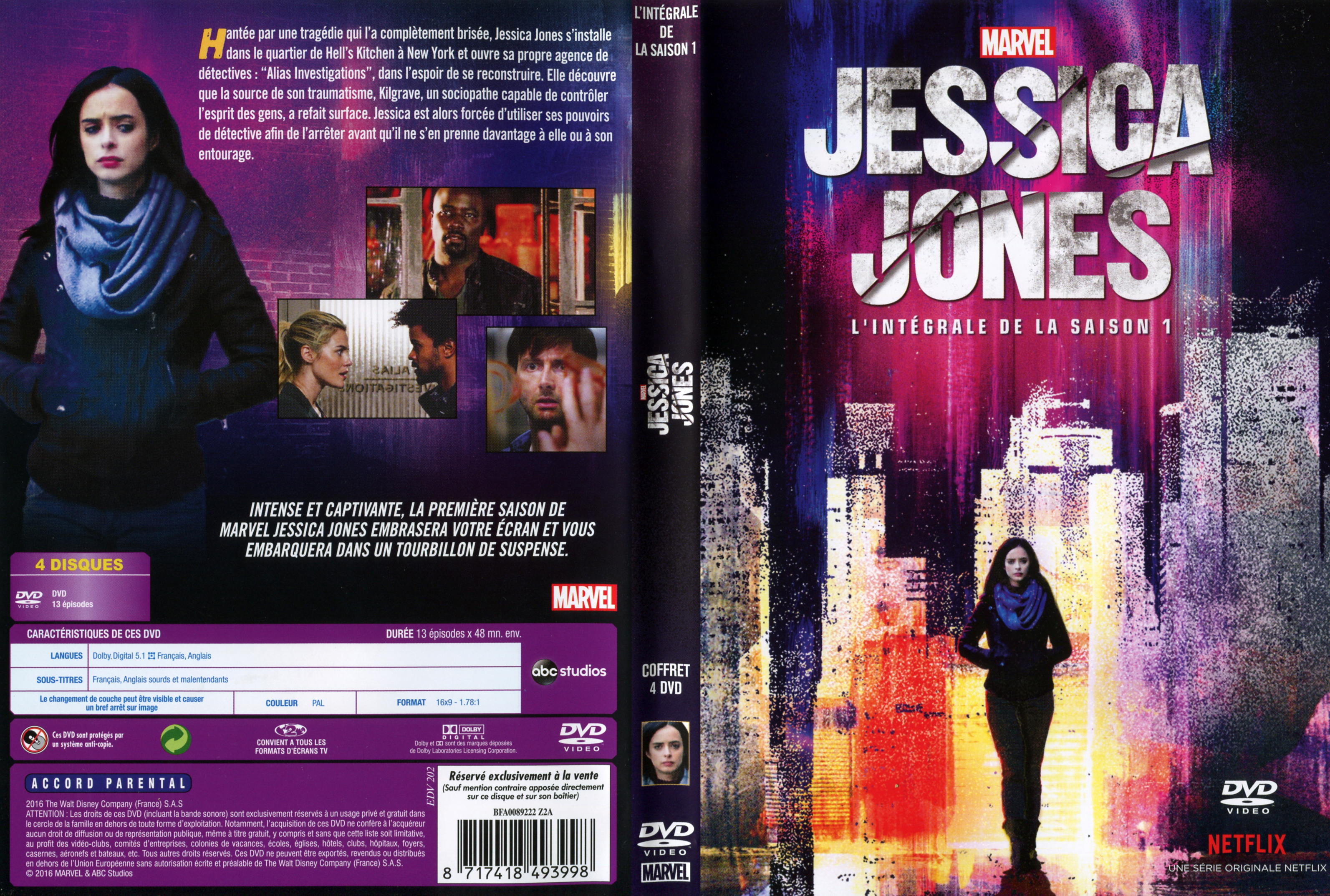 Jaquette DVD Jessica Jones saison 1