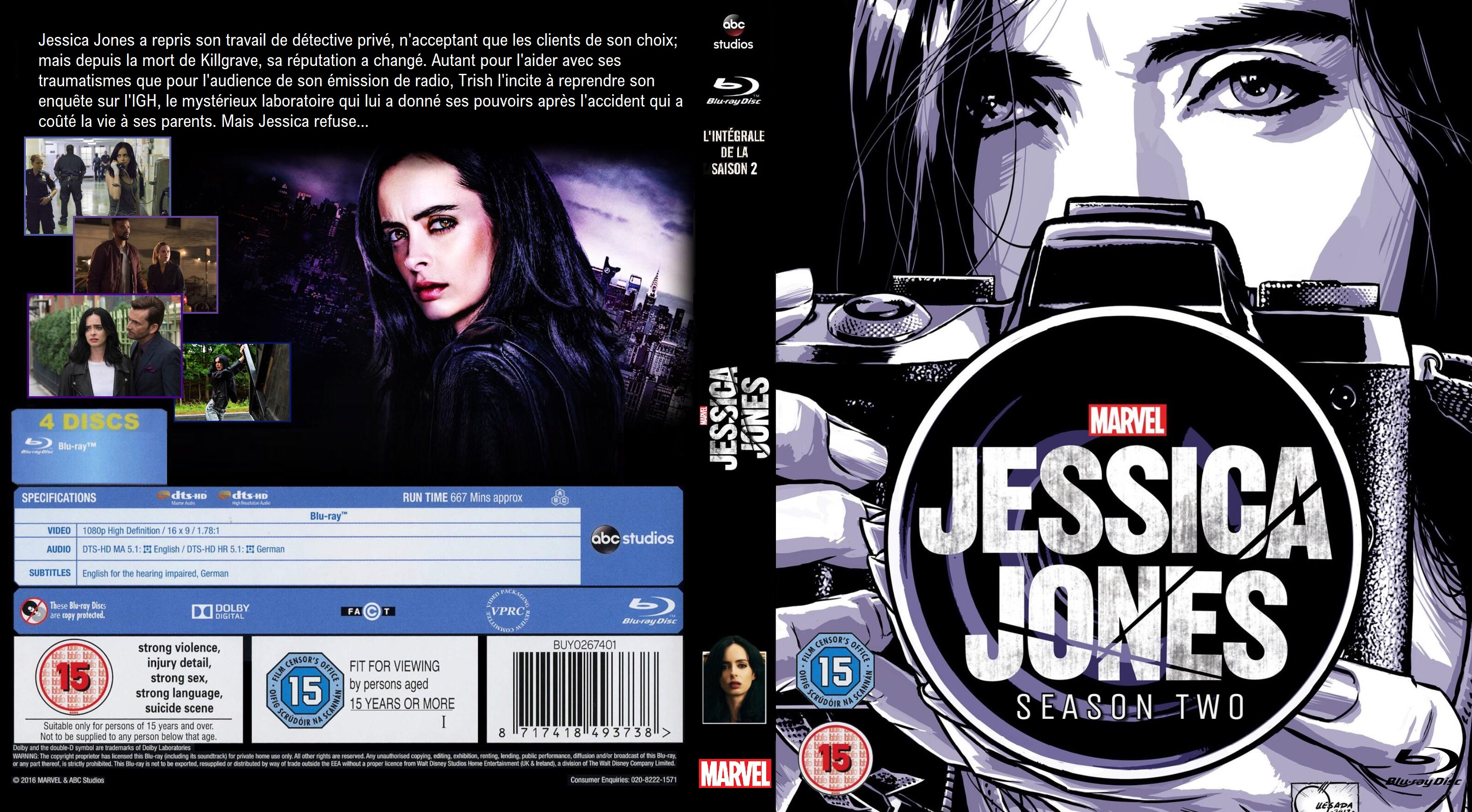 Jaquette DVD Jessica Jones saison 2 Blu-ray custom v2
