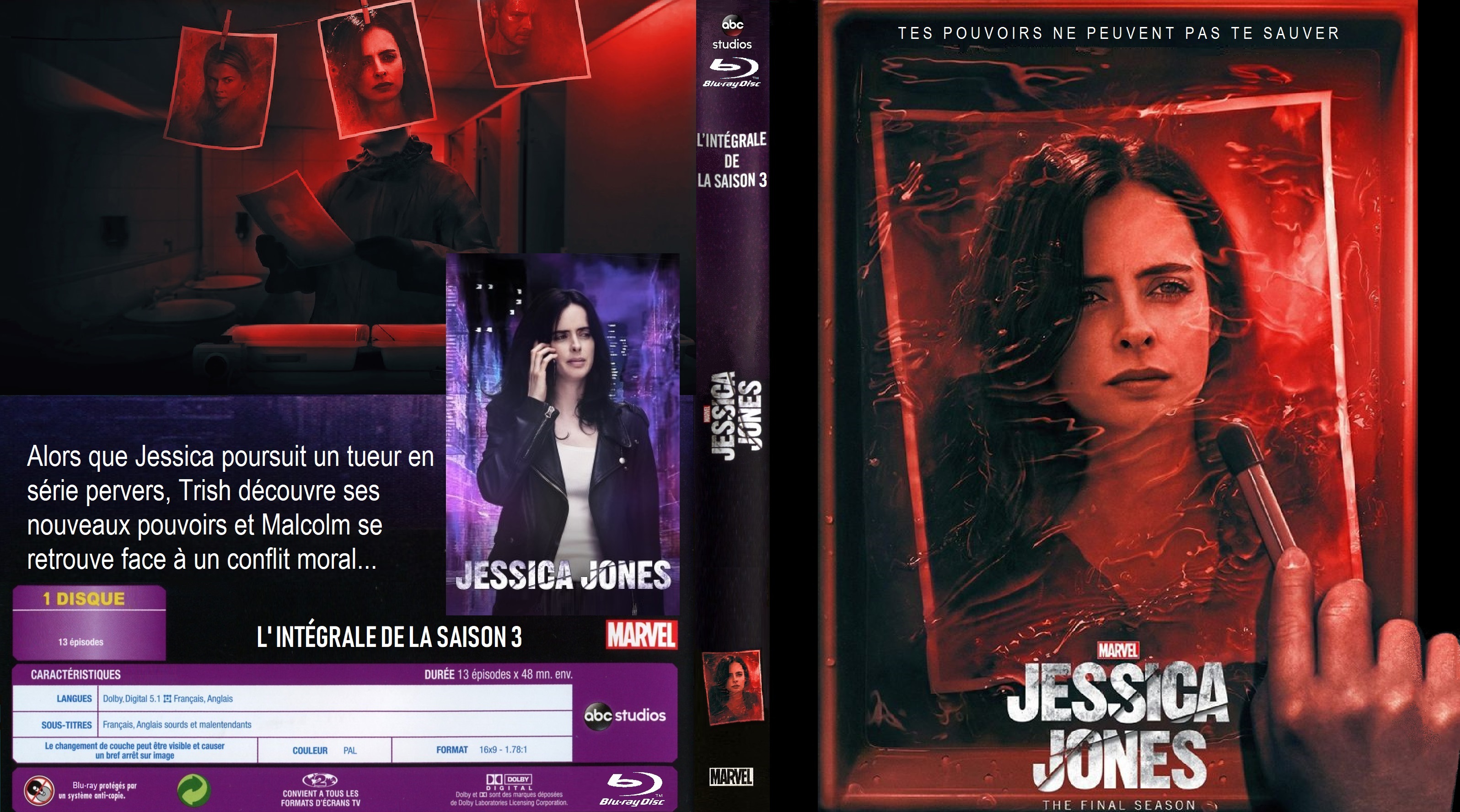 Jaquette DVD Jessica Jones saison 3 custom (BLU-RAY)