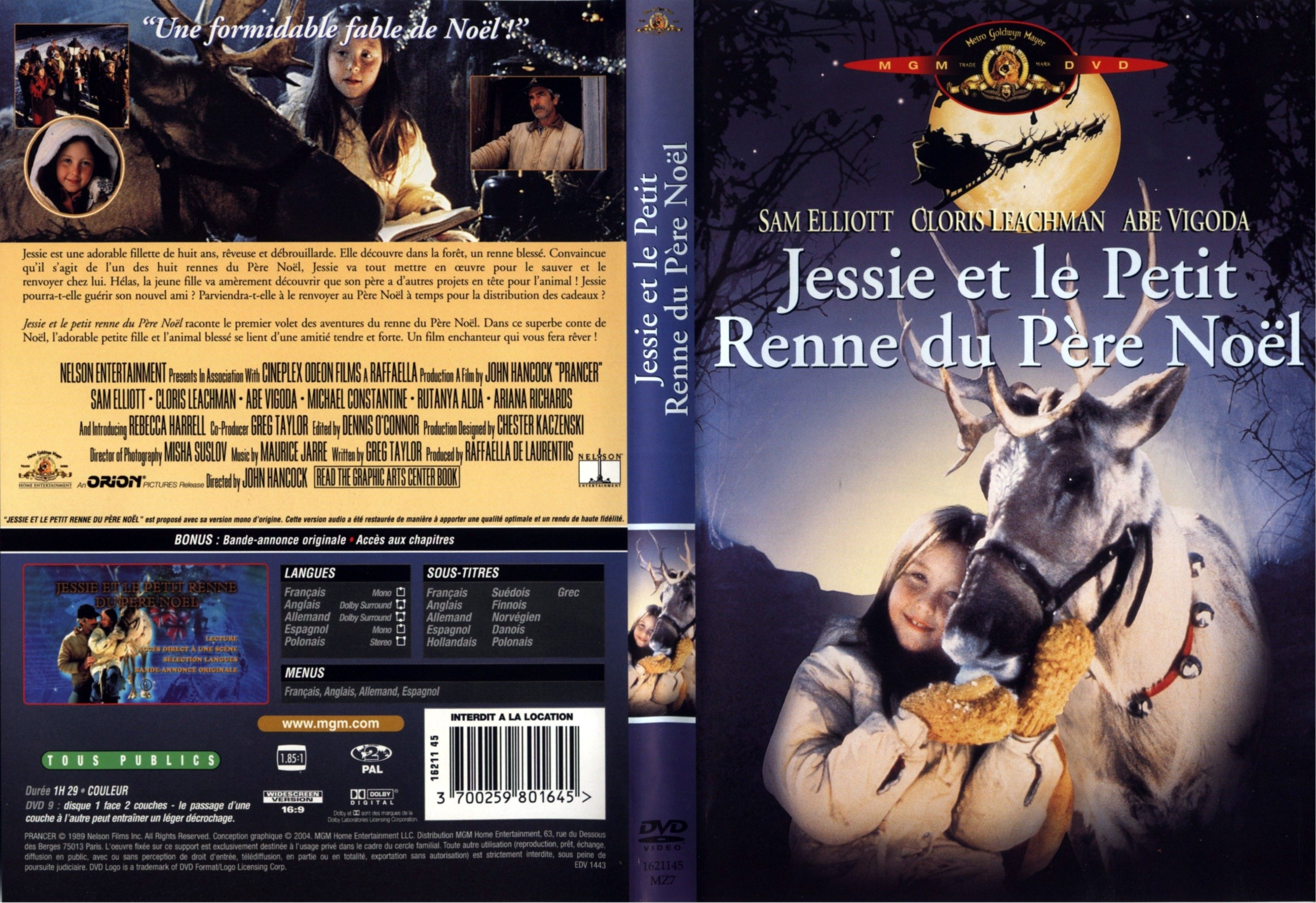 Jaquette DVD Jessie et le petit renne du Pre Noel