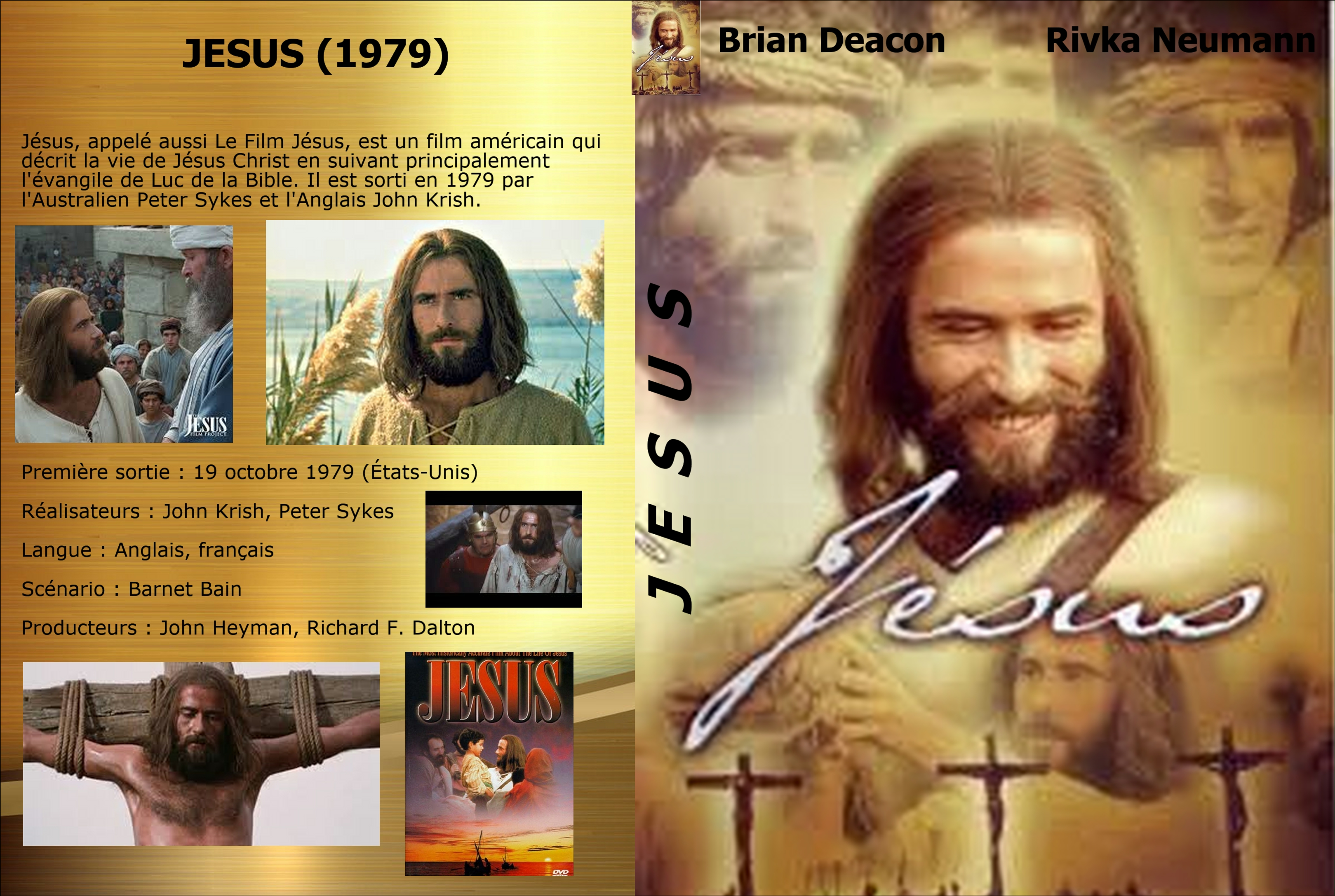 Jaquette DVD Jesus 1979 custom