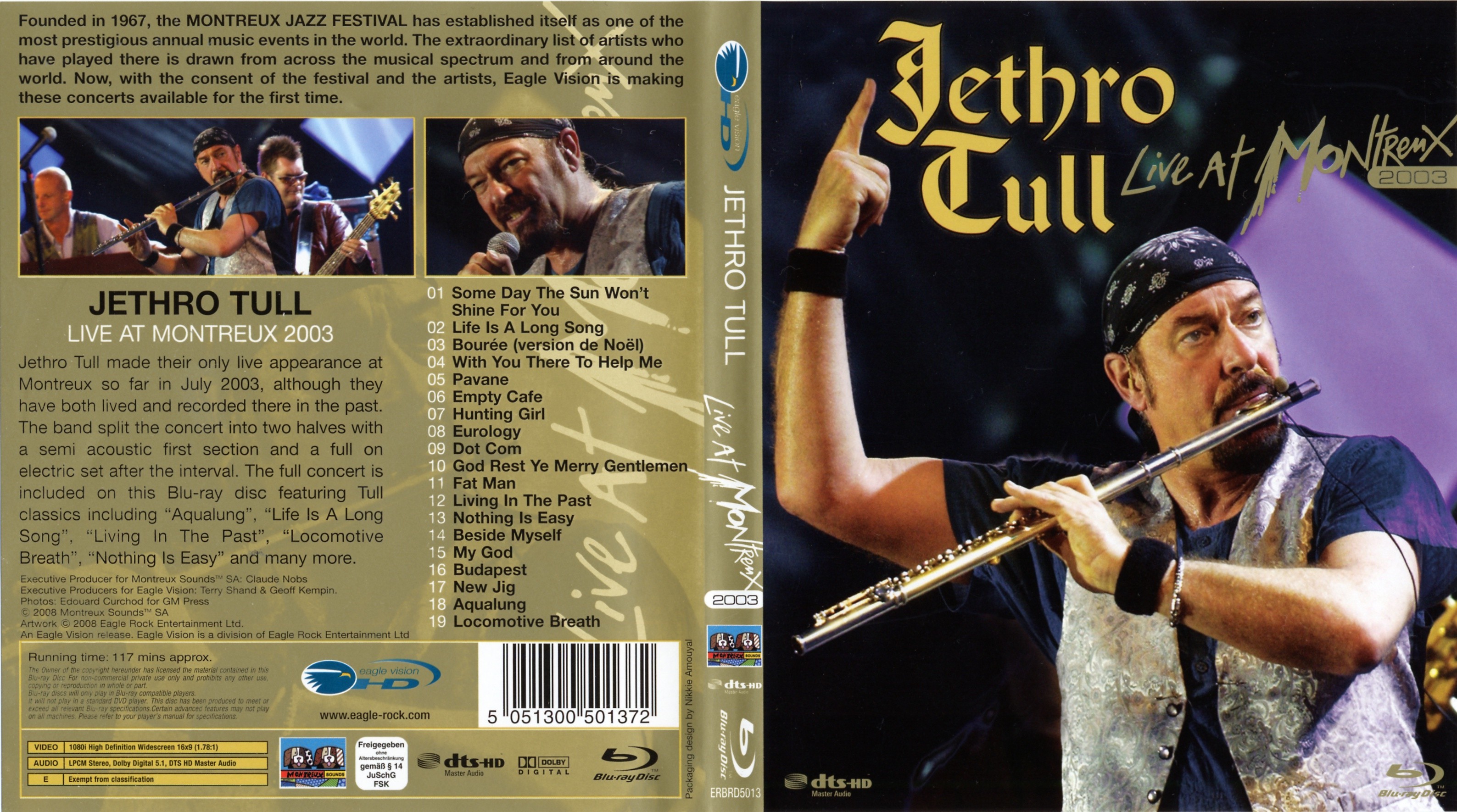 Jaquette DVD Jethro Tull - Live At Montreux (BLU-RAY)
