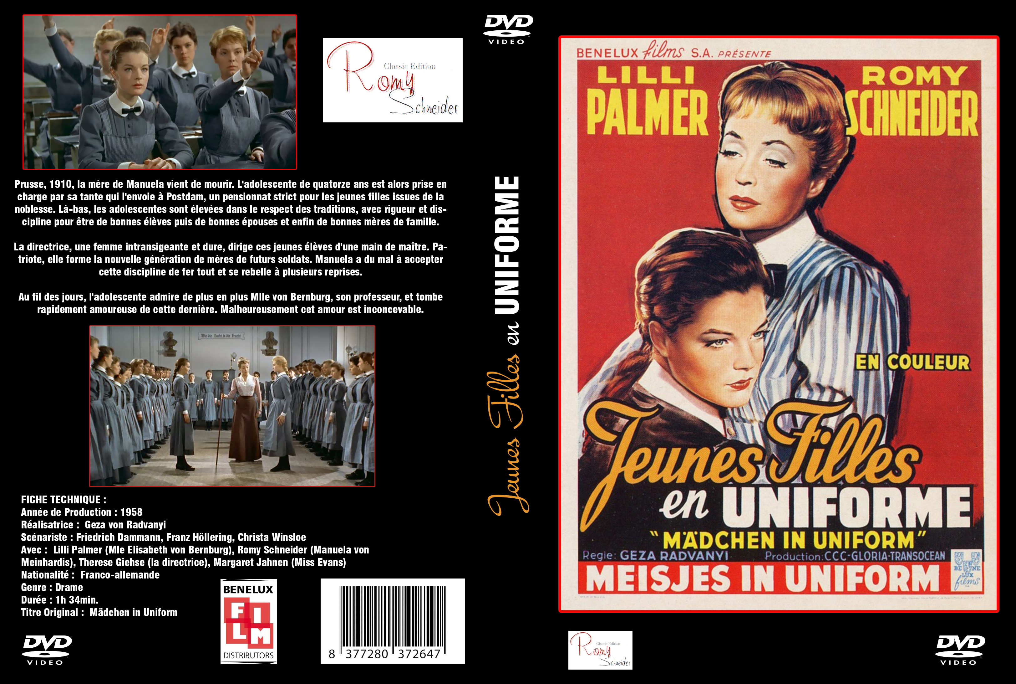 Jaquette DVD Jeunes filles en uniforme custom