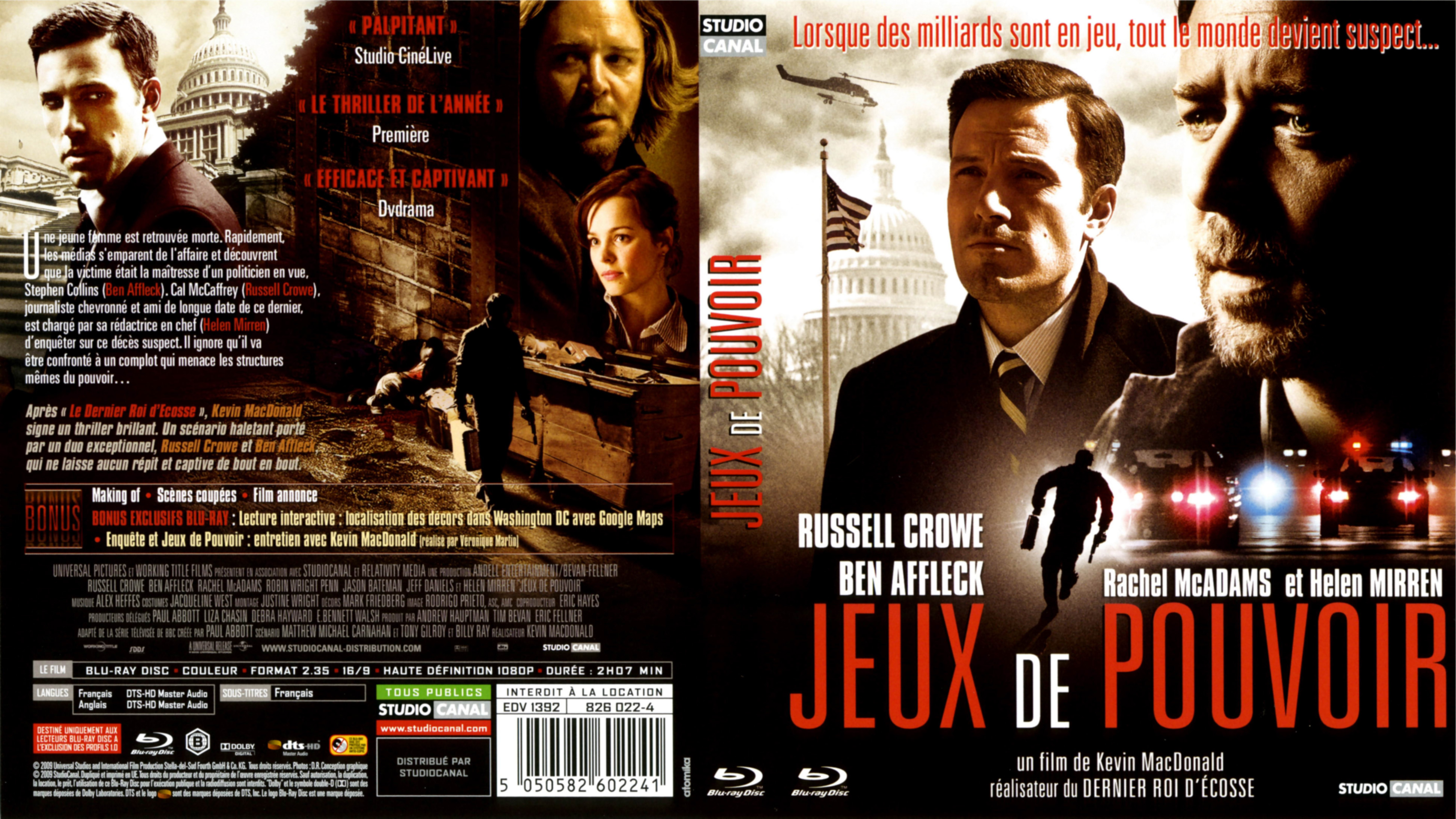 Jaquette DVD Jeux de pouvoir (BLU-RAY)