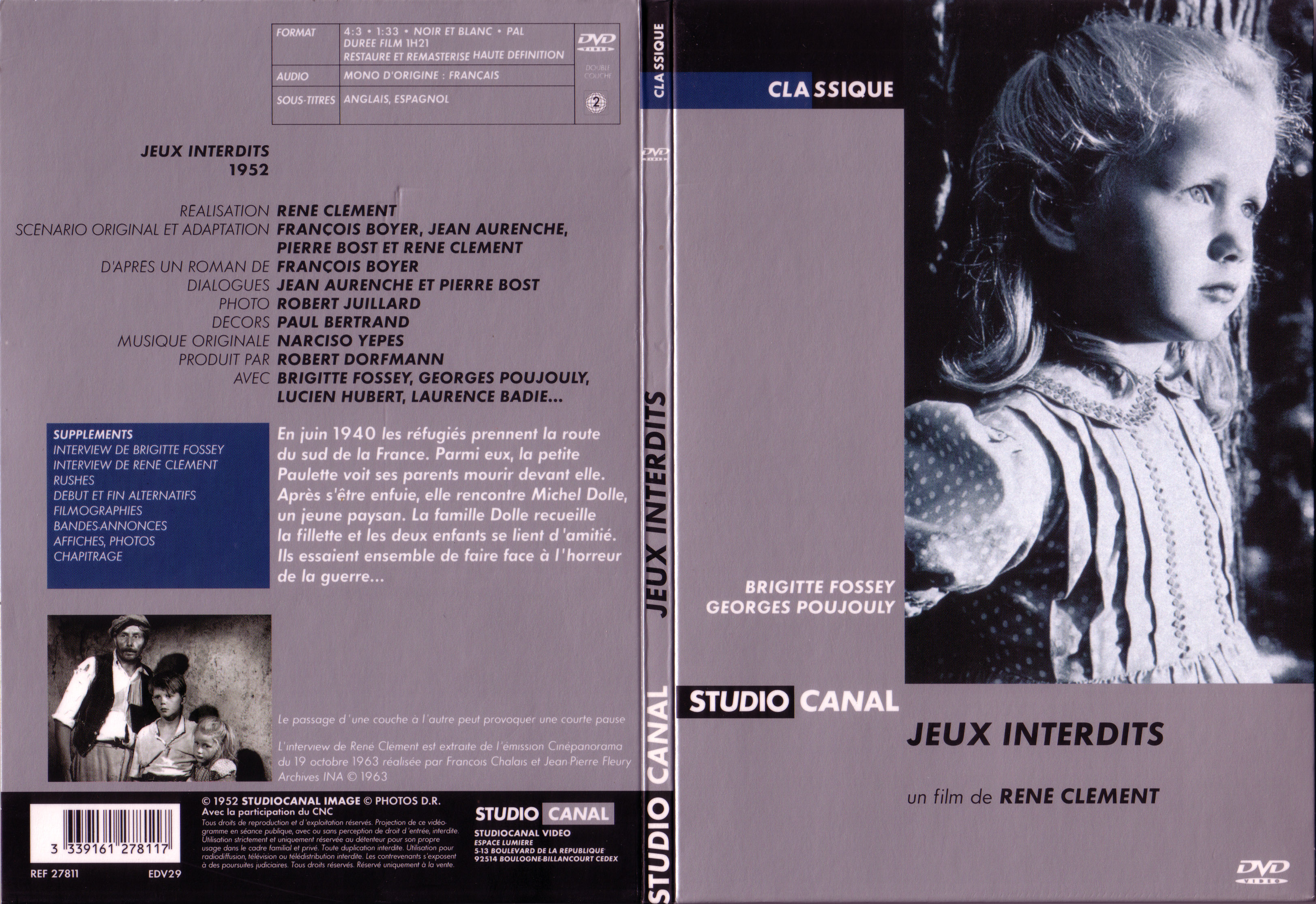 Jaquette DVD Jeux interdits v3