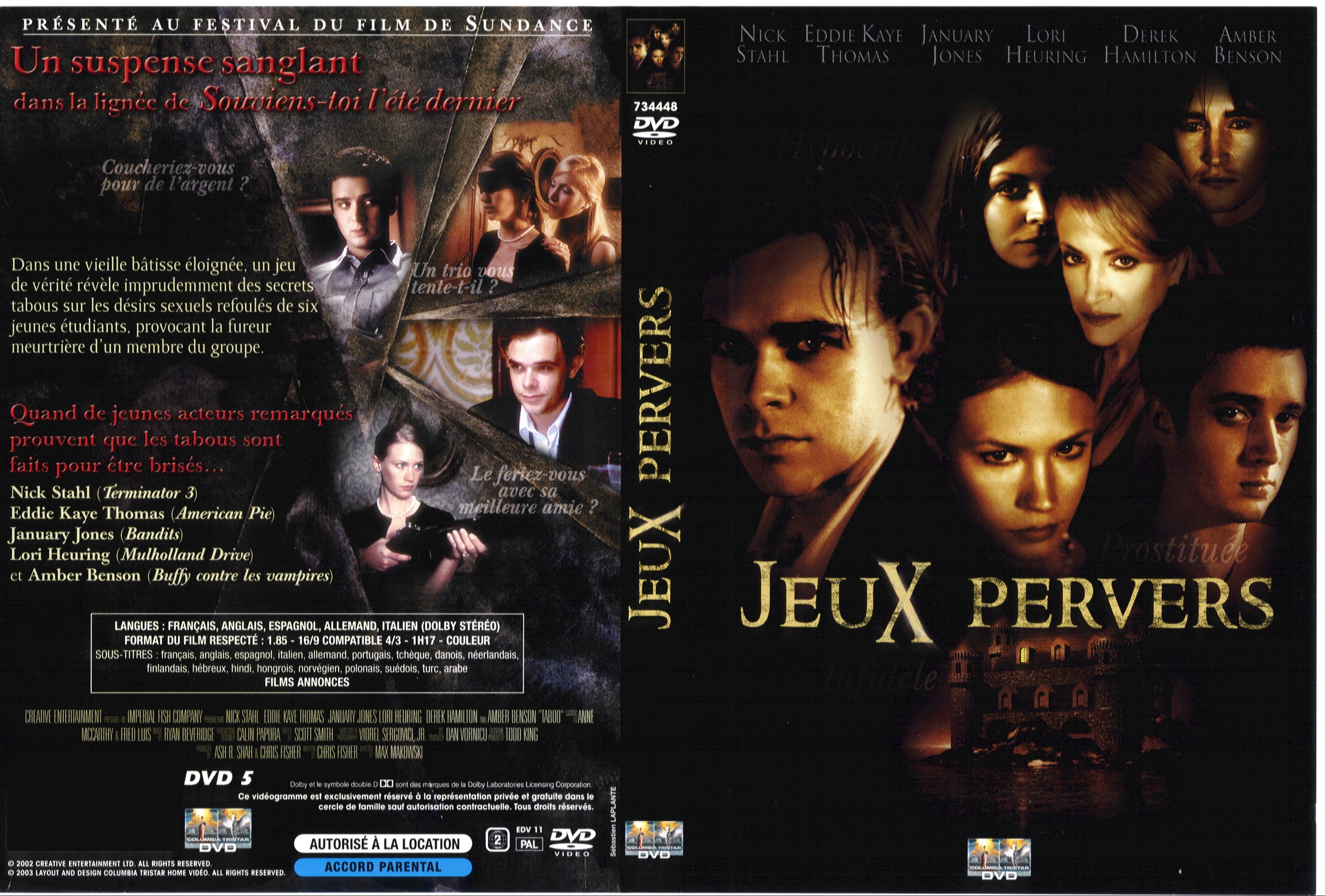 Jaquette DVD Jeux pervers