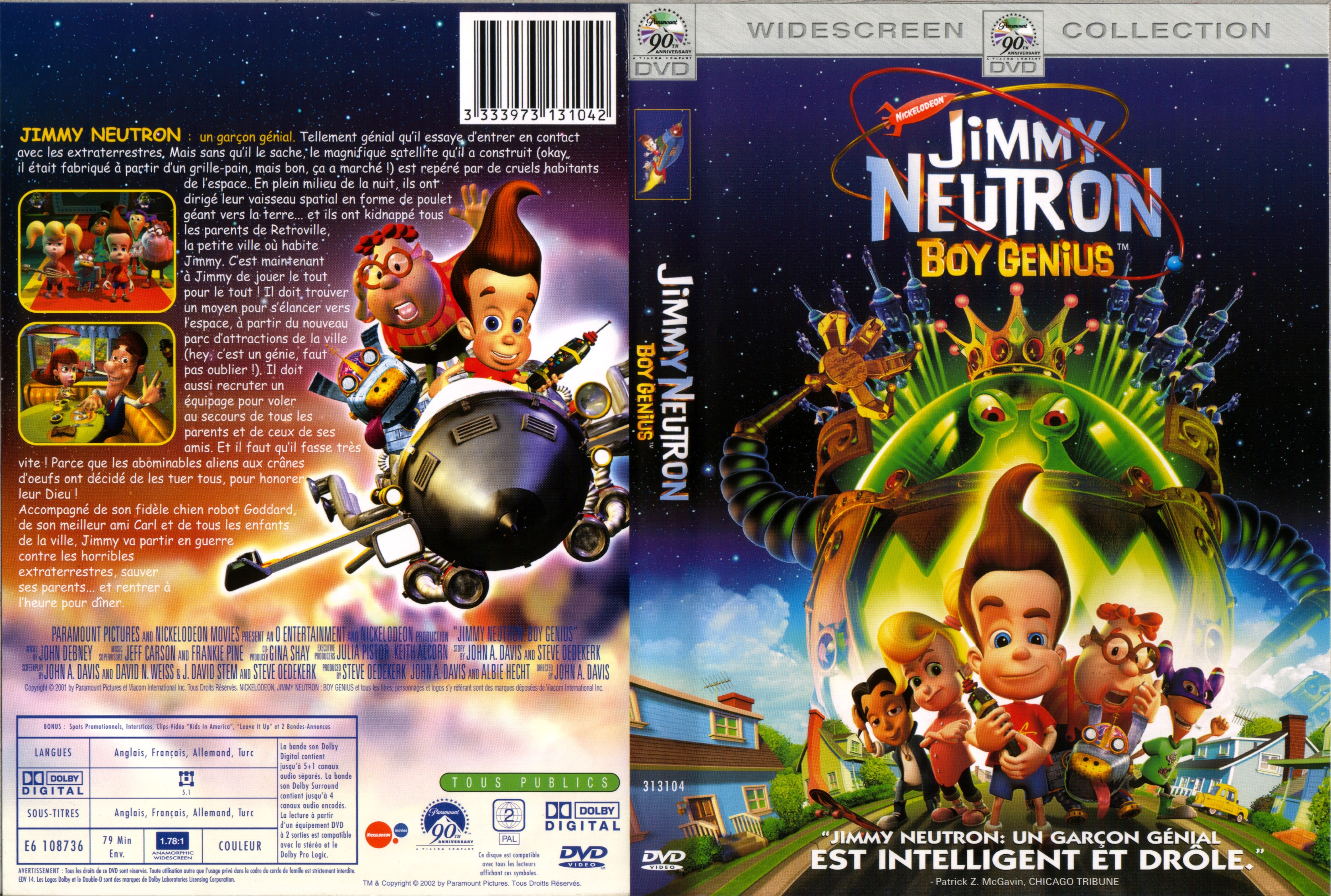 Jaquette DVD Jimmy Neutron